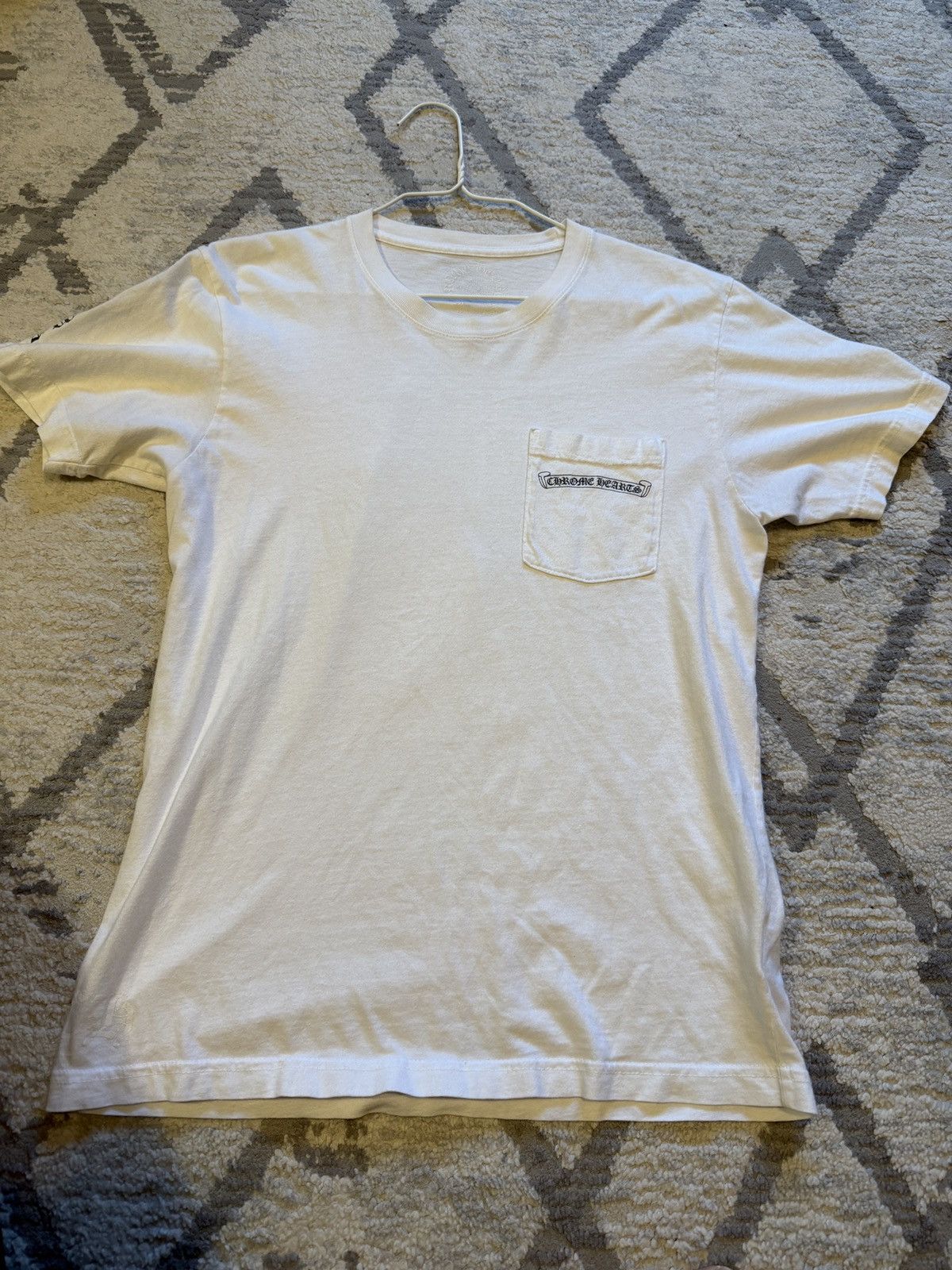 Chrome hearts Stacked Cemetery Cross Logo Crew Neck T-Shirt