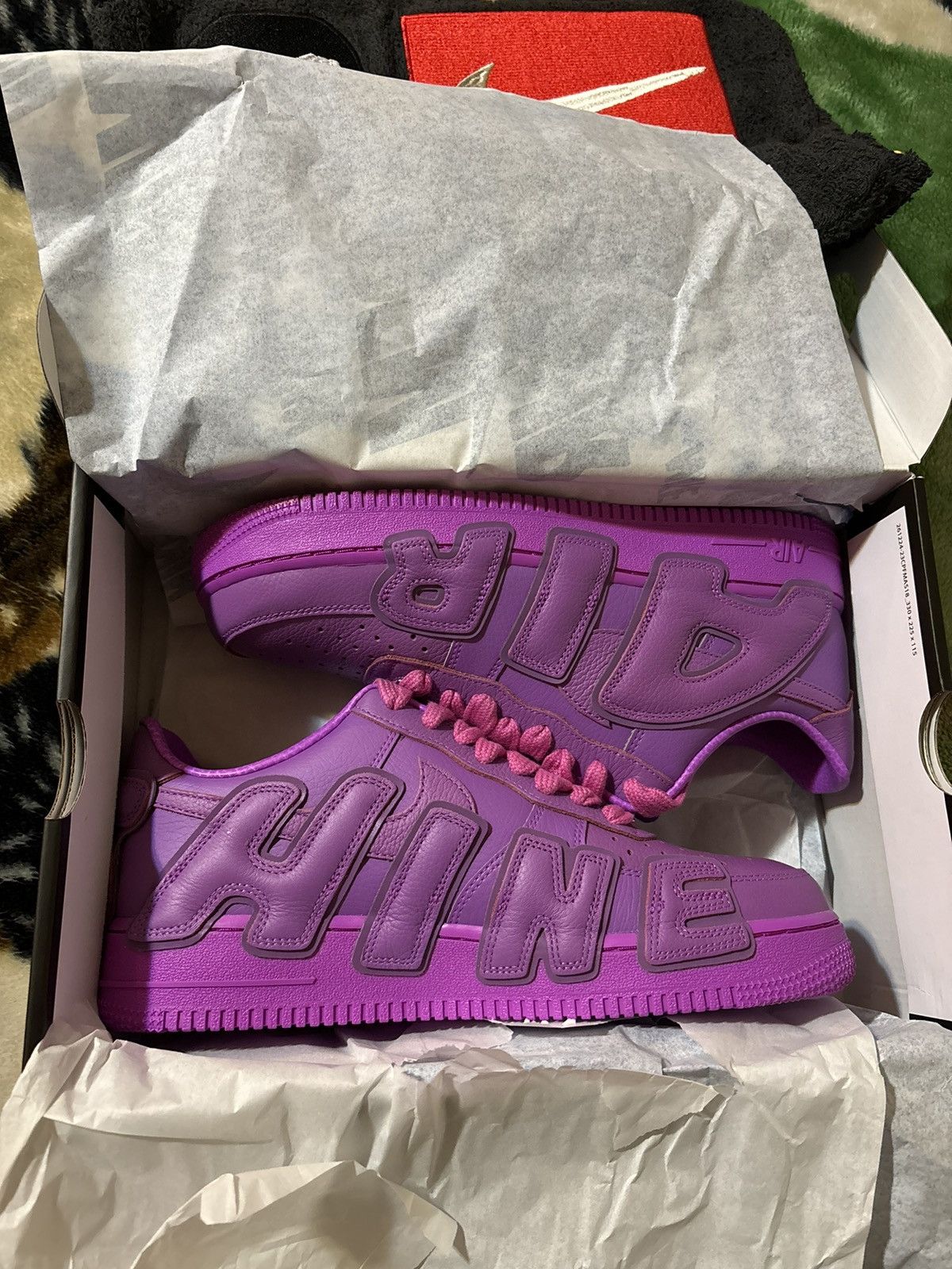 image of Cactus Plant Flea Market x Nike Cpfm X Nike Air Force 1 Low Fuchsia Dream Size 10M Shoes in Purple