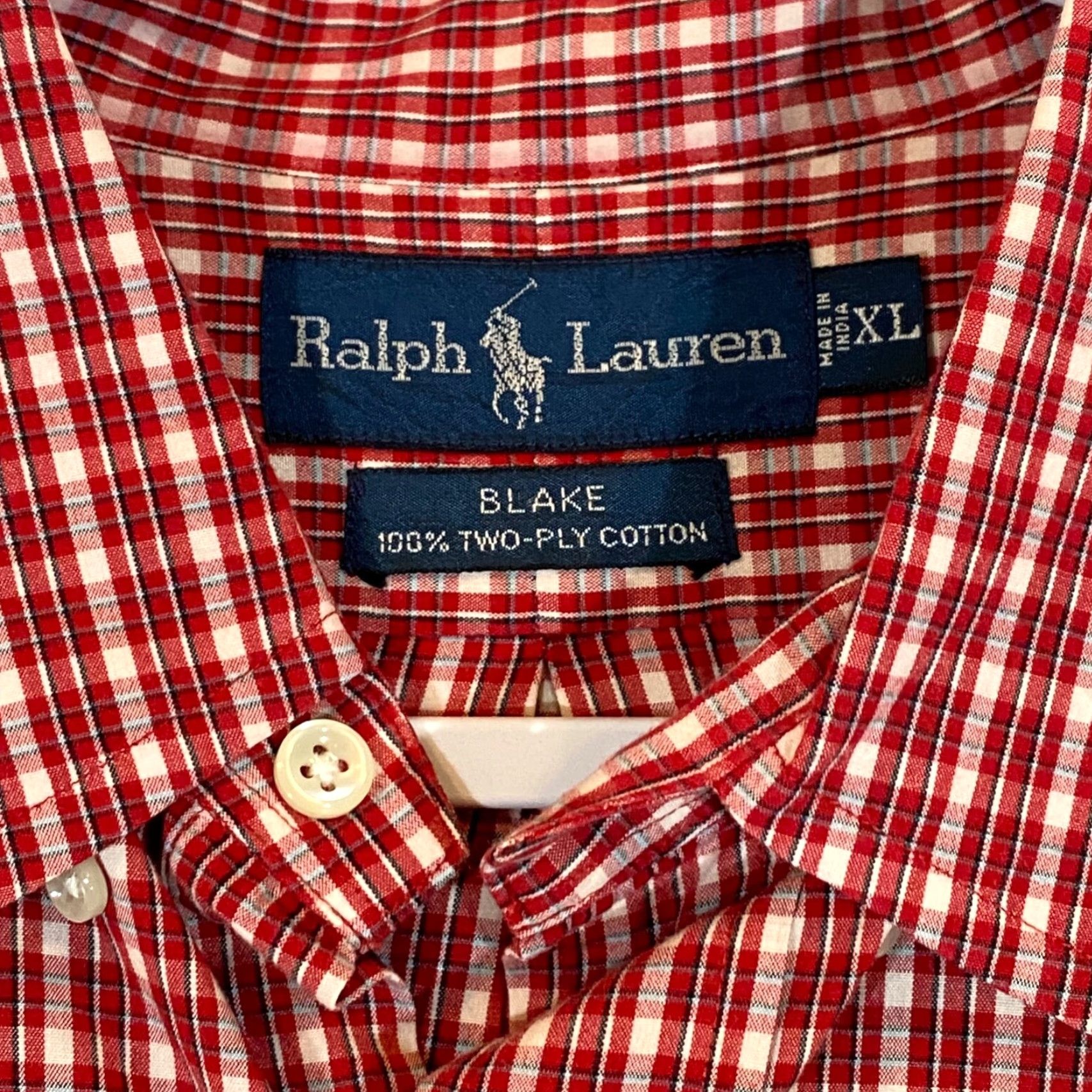Ralph Lauren Ralph Lauren Blake Shirt Mens XL Red Read White Plaid Button Down Long Sleeve Preppy Shirt Size US XL / EU 56 / 4 - 2 Thumbnail