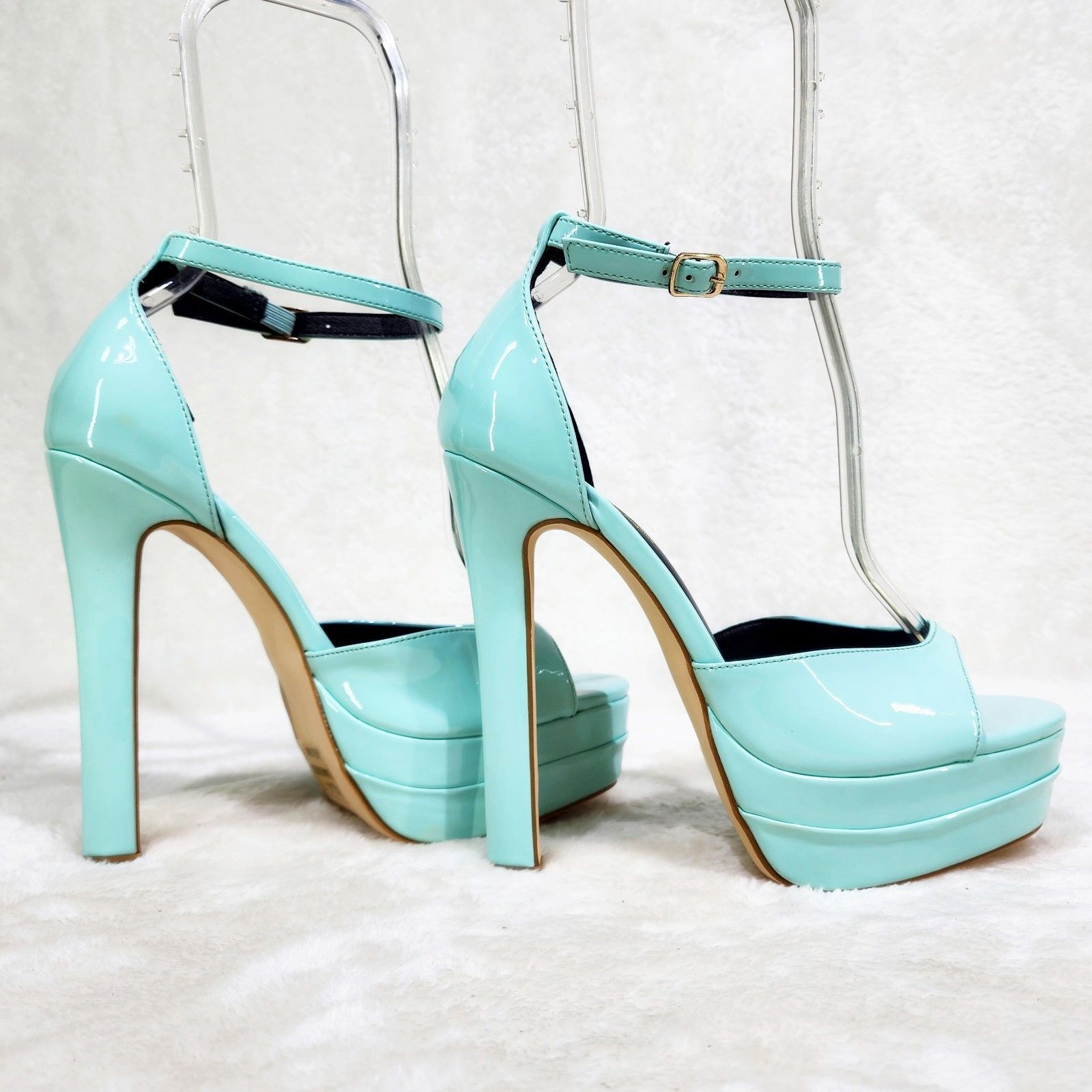 Other Rachelle Teal Mint Patent Platform Stiletto High Heels Ankle Size US 8.5 / IT 38.5 - 2 Thumbnail