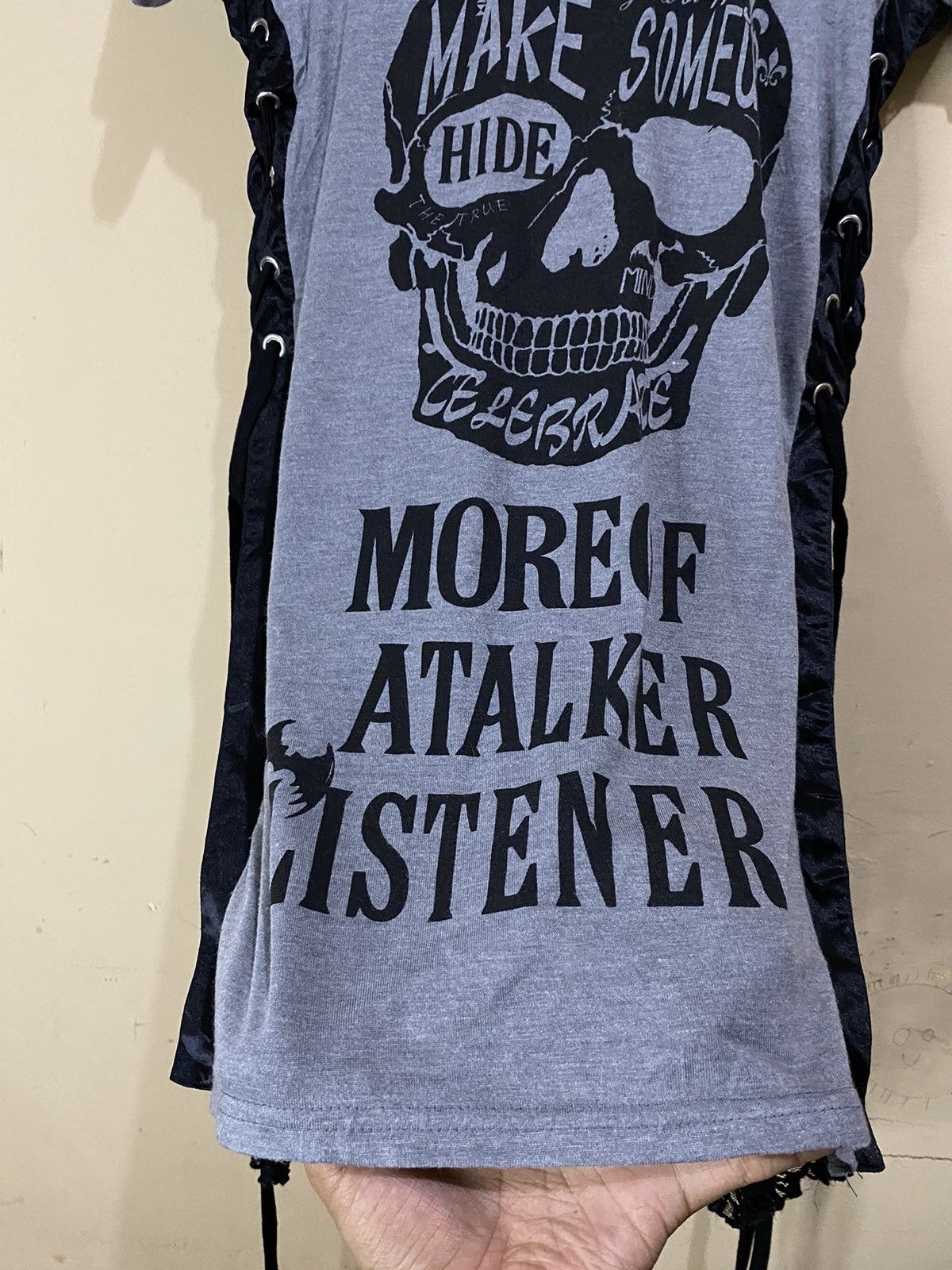 Seditionaries Y2K M.K.R Japan Poem Big Skull Mini Dress Size M / US 6-8 / IT 42-44 - 7 Thumbnail