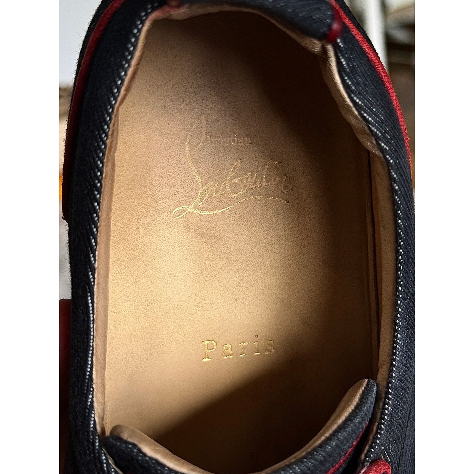 Christian Louboutin Christian Louboutin Denim Printed Sneakers Size US 11.5 / EU 44-45 - 4 Thumbnail