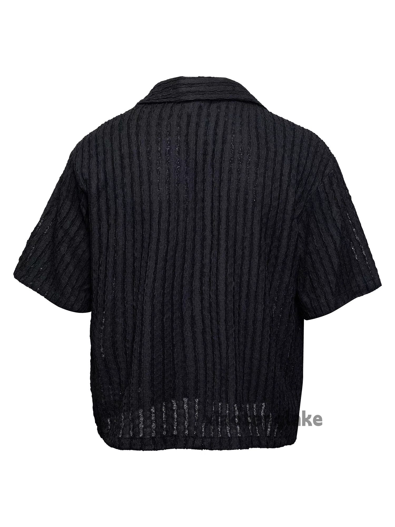 Designer × Vintage Full striped pattern yuppie outdoor party hollow shirt Size US L / EU 52-54 / 3 - 3 Thumbnail