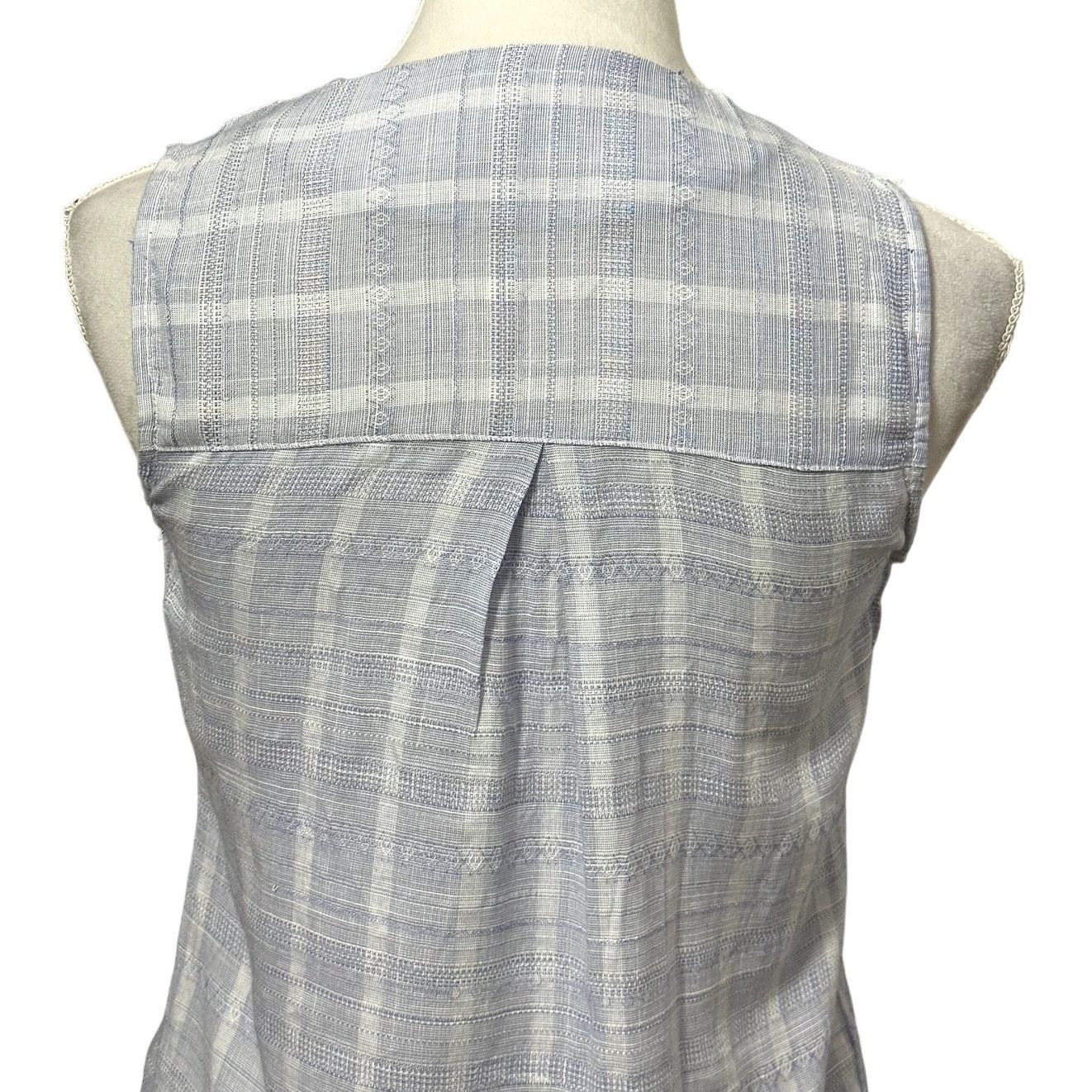 Other Harper Draped Blouse HighLow Stripe Sleeveless BlueWhite XXS Size XXS / US 00 / IT 34 - 5 Thumbnail