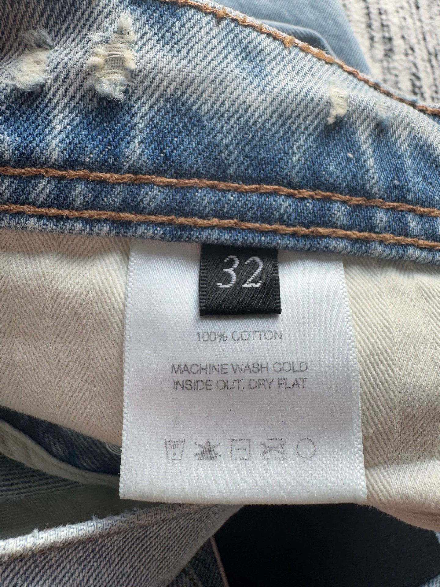 Enfants Riches Deprimes ERD 25SS Washed Distressed Splatter Blue Jeans Size US 31 - 7 Thumbnail