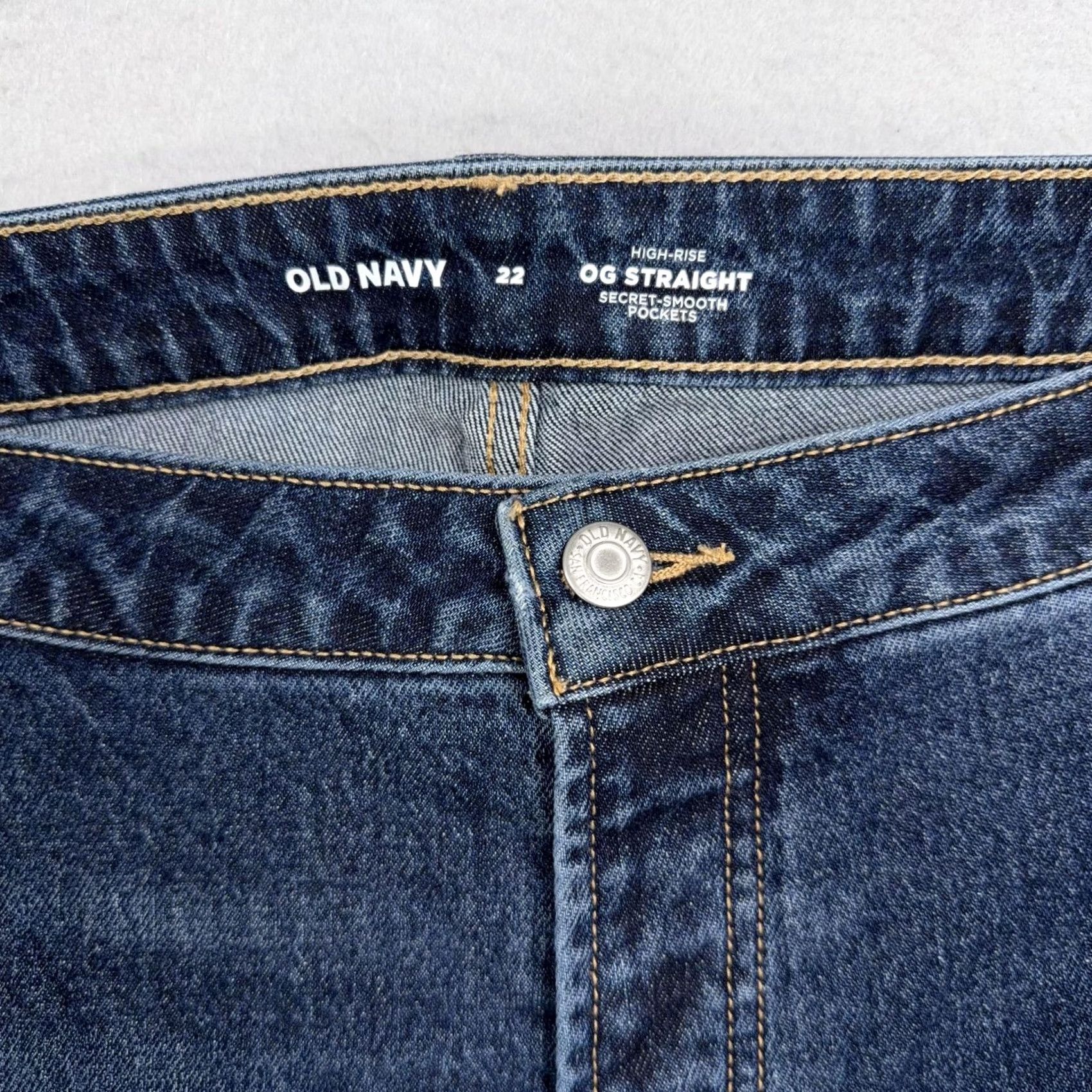 Old Navy Old Navy Womens Plus Size 22 OG Straight Jeans High Rise Crop Stretch Denim NWT Size 40" / US 18 - 4 Thumbnail