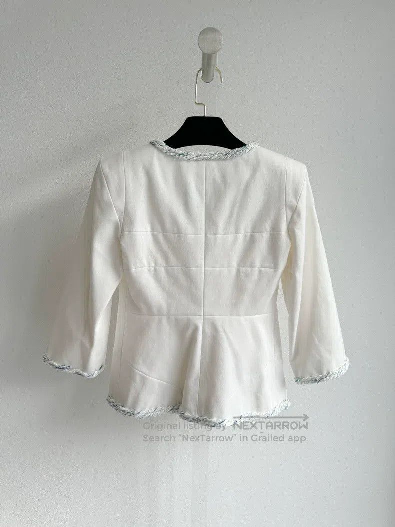 Chanel Chanel 18s Waterfall Series White Coat Size XXS / US 00 / IT 34 - 4 Thumbnail