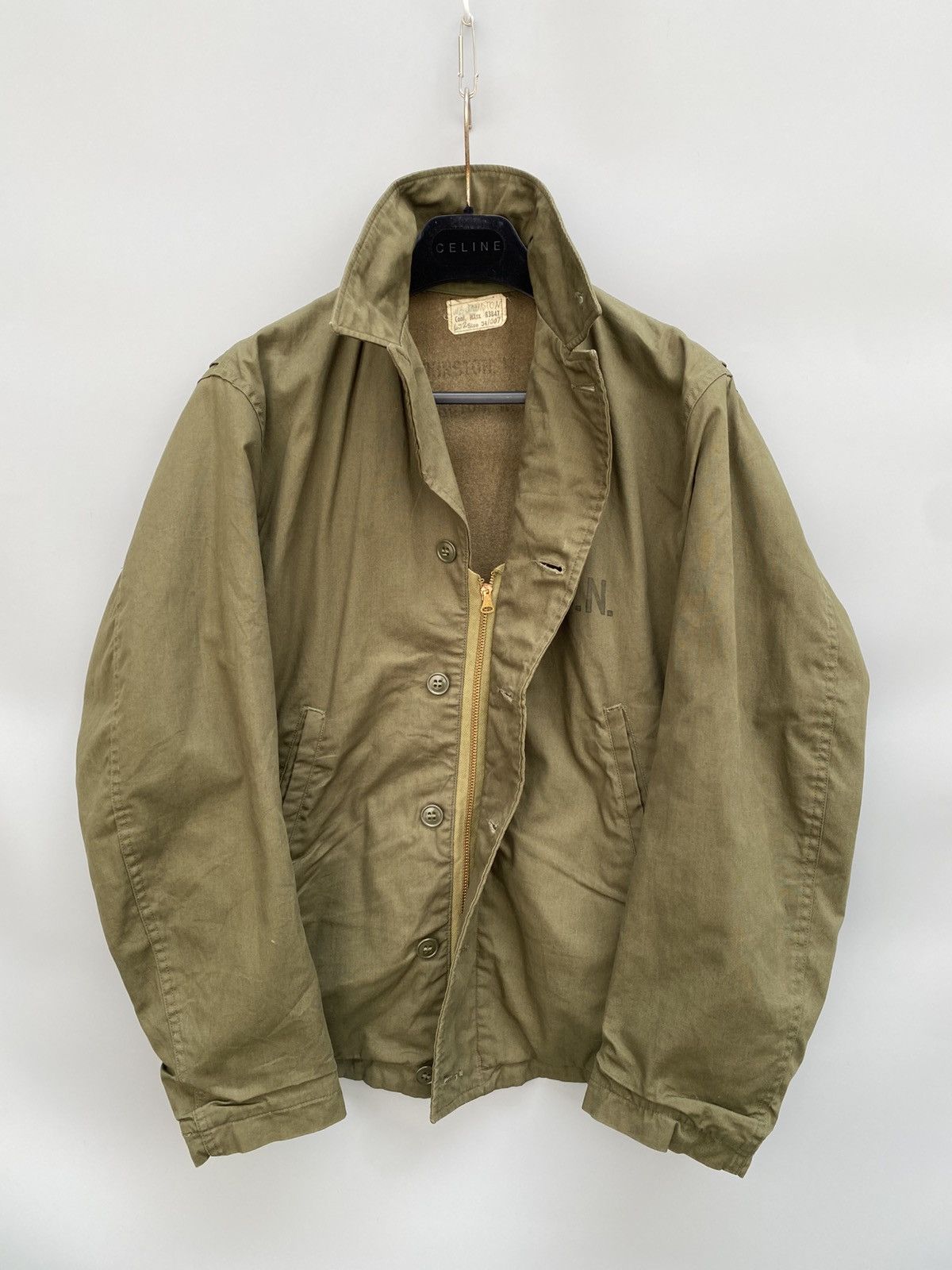 Vintage USN 1944 Field Jacket WW2 N-4 Deck Jacket Size US M / EU 48-50 / 2 - 3 Thumbnail