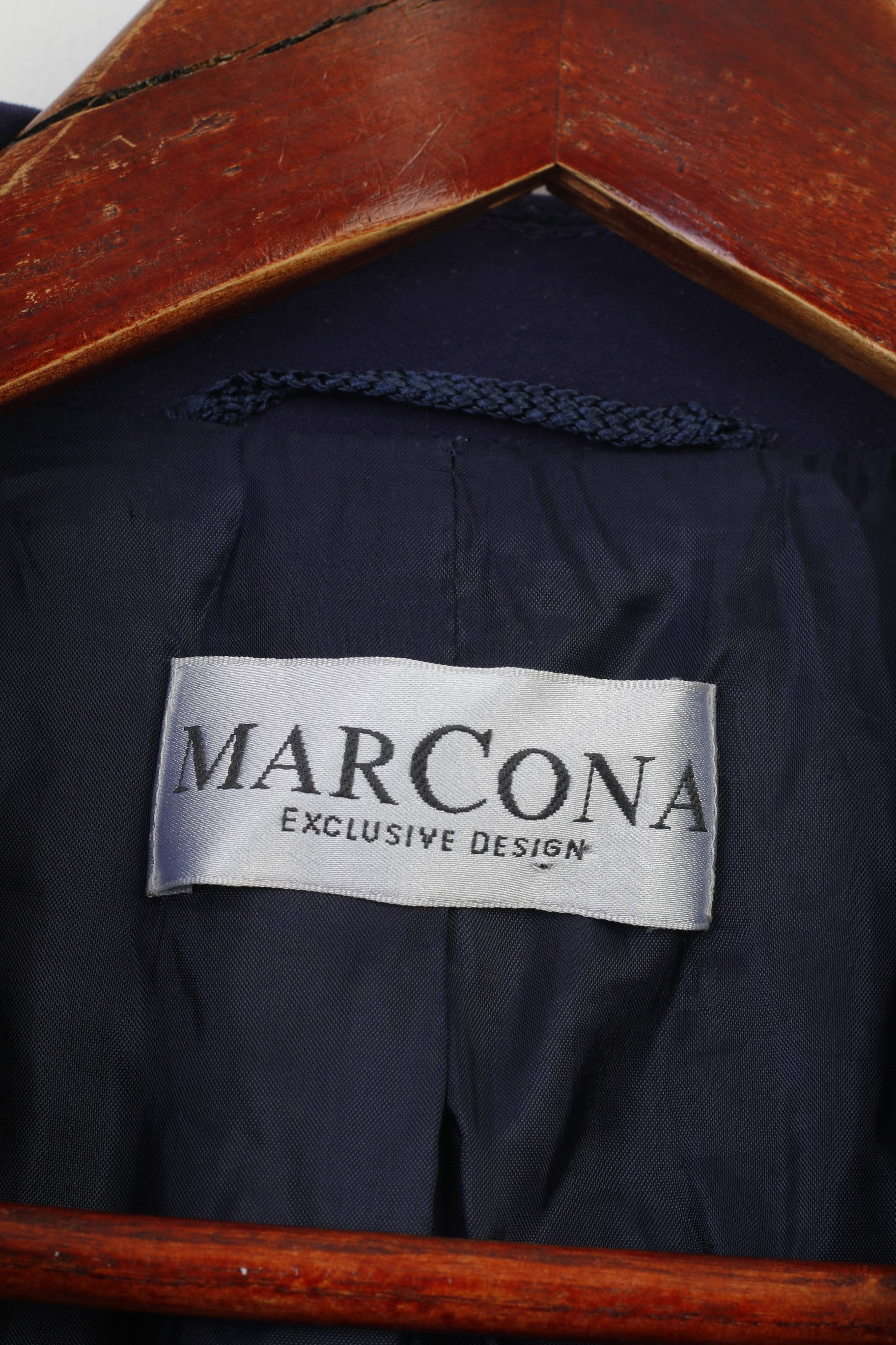 Vintage Marcona Women 18 XL Blazer Navy Single Breasted 4309 Size XXL / US 16-18 / IT 52-54 - 4 Thumbnail