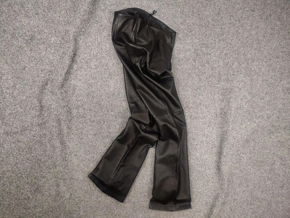 If Six Was Nine Vintage Hysteric Y2K Le Grand Bleu Bootcut Leather Pants Size 30" / US 8 / IT 44 - 2 Thumbnail
