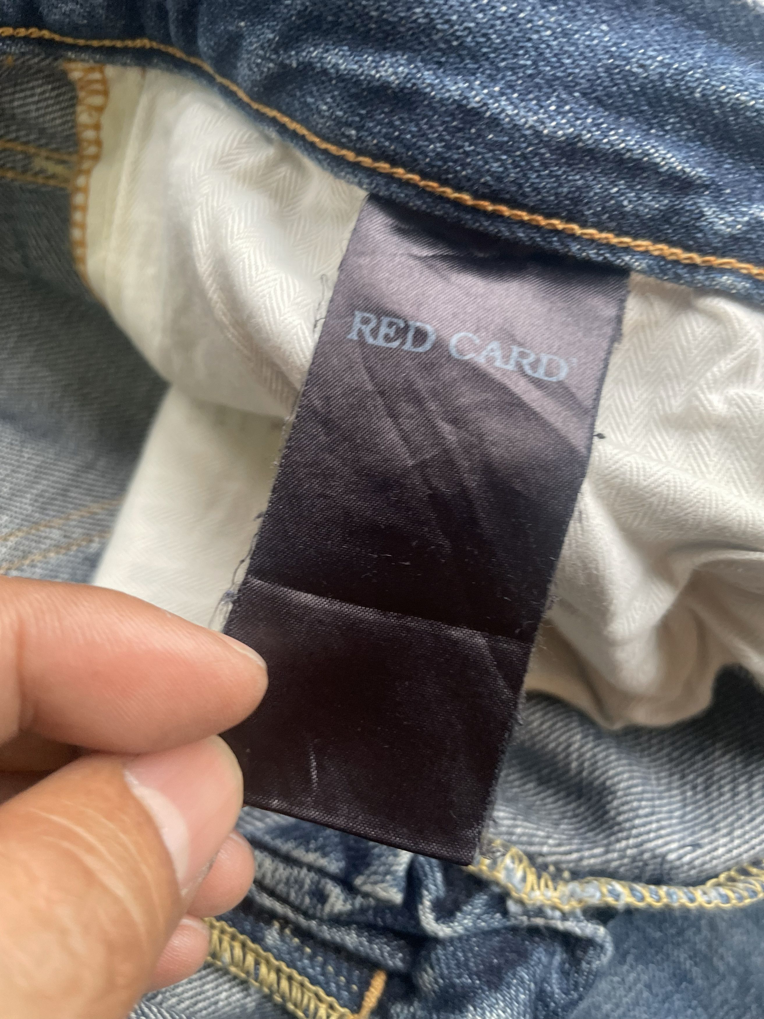 Japanese Brand Red Card Faded Wash Denim Size US 32 / EU 48 - 11 Thumbnail