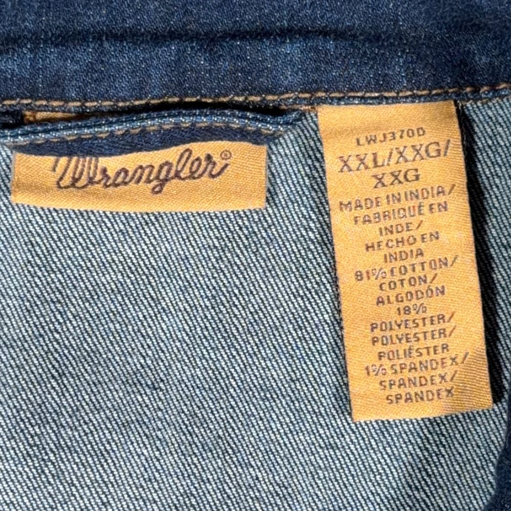 Wrangler VINTAGE Wrangler Jacket Womens 2XL Blue Denim Western Trucker Retro Casual Womens Wrangler Jacket 2XL Blue Denim Western Trucker Retro Size 40" / US 18 - 4 Thumbnail