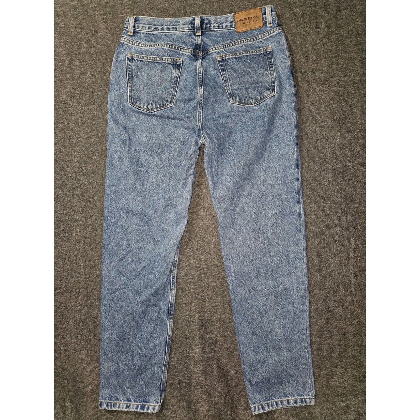 CO Lauren Jeans Co Ralph Lauren Jeans Womens 12 Blue High Rise Tapered Denim Jeans Size 34" / US 12 / IT 48 - 7 Thumbnail