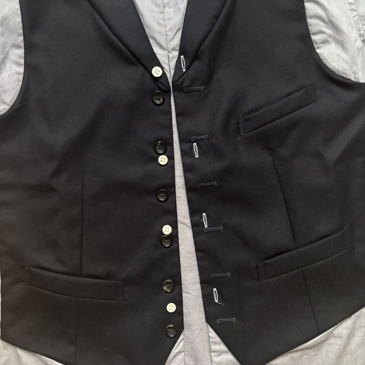 Comme des Garcons Homme Plus SS2009 Waistcoat Reconstructed Button-Up Shirt Size US S / EU 44-46 / 1 - 3 Thumbnail