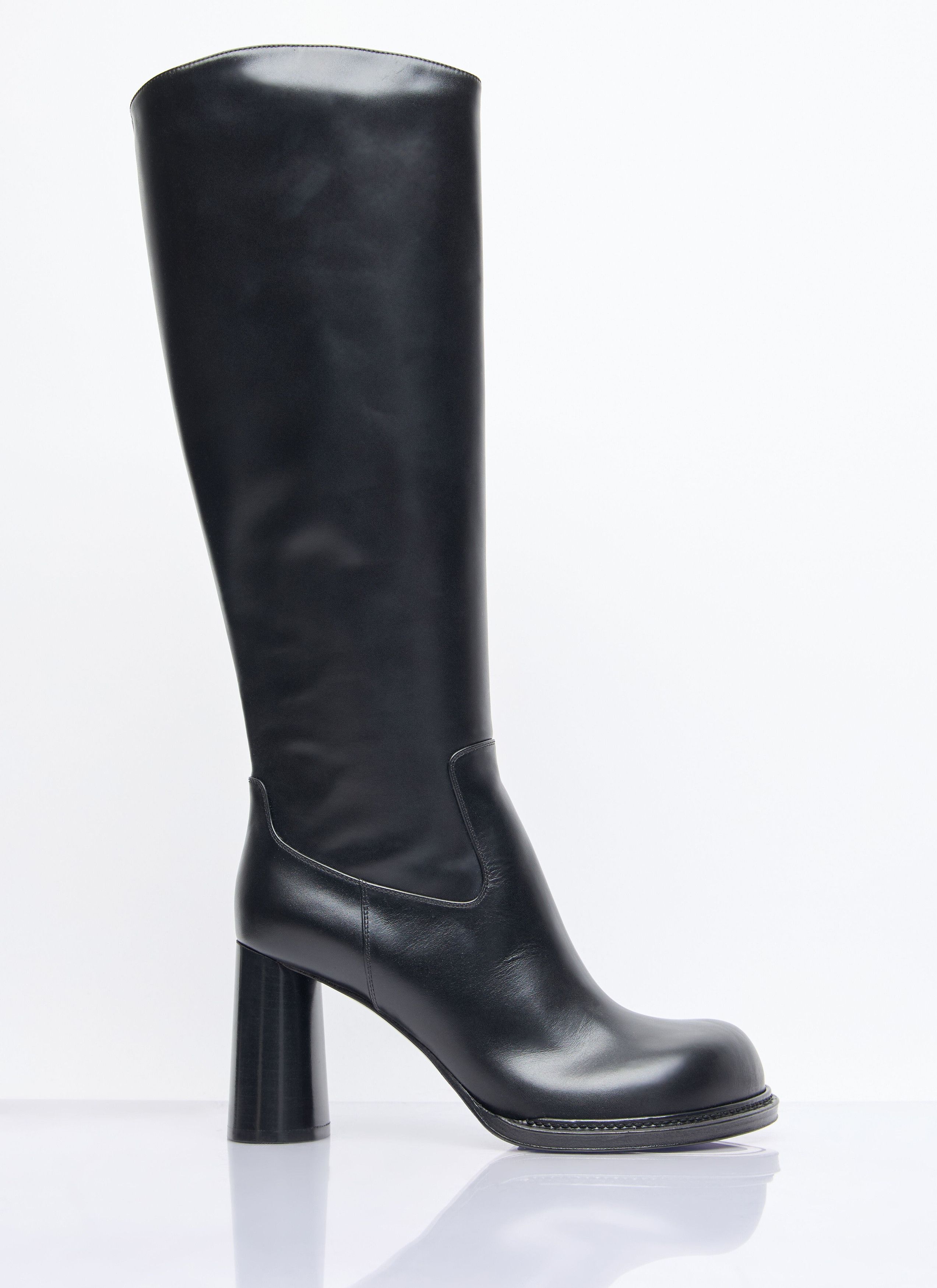 Bottega Veneta o1s22i1n0425 Cliff Thigh High Boots in Black Size US 11 / IT 41 - 1 Thumbnail