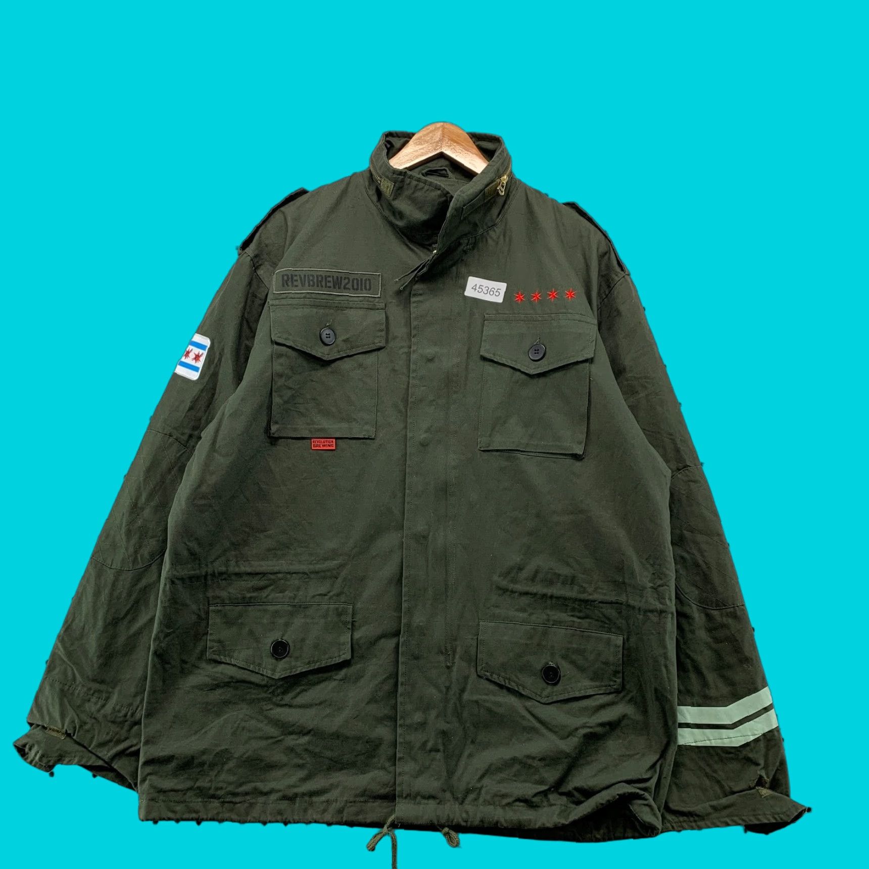 Vintage VINTAGE Revolution Brewing Military Jacket Mens M Green Chicago Field Coat Size US M / EU 48-50 / 2 - 1 Thumbnail