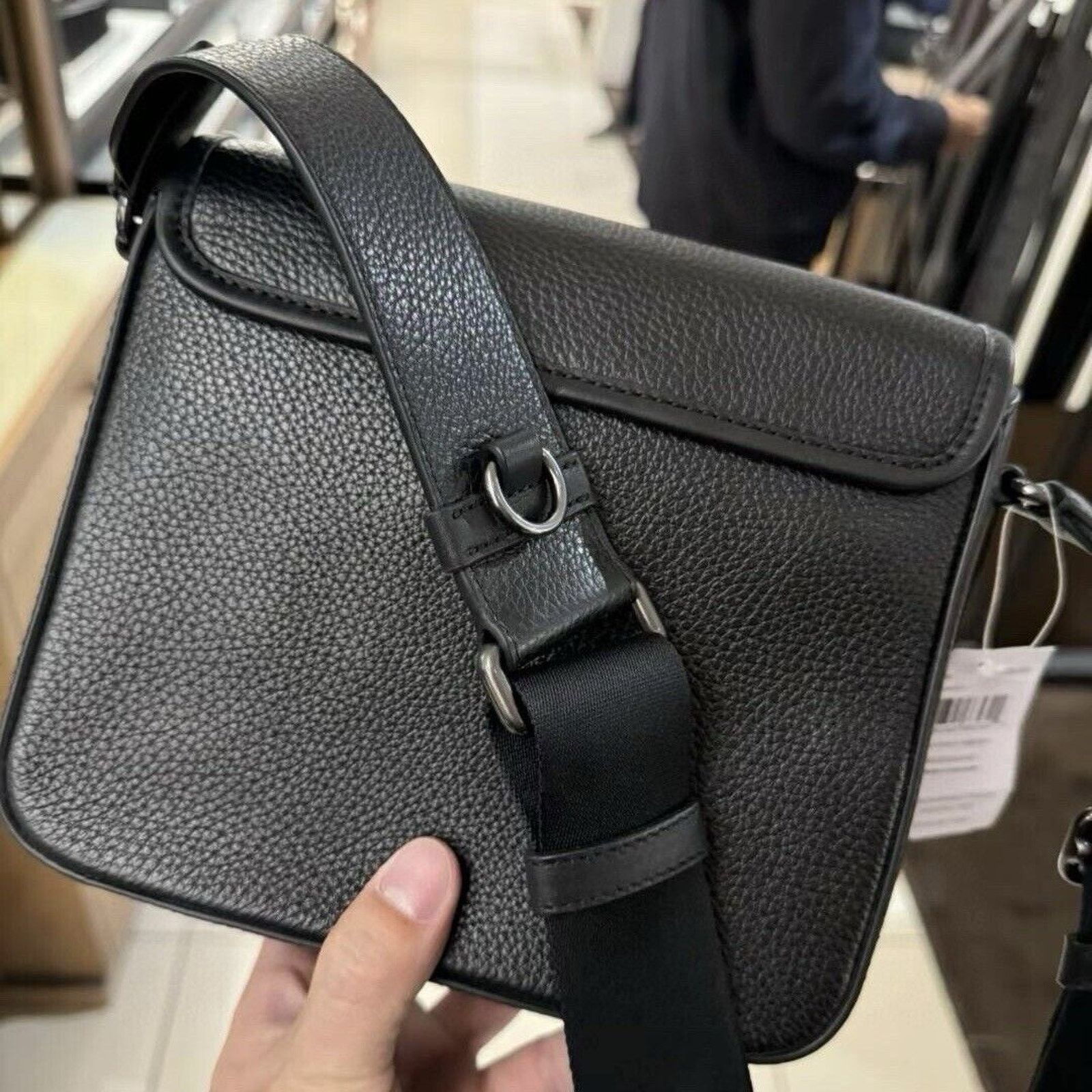 Coach NEW Coach Sullivan Leather Flap Crossbody Black Color $350 Size ONE SIZE - 8 Thumbnail
