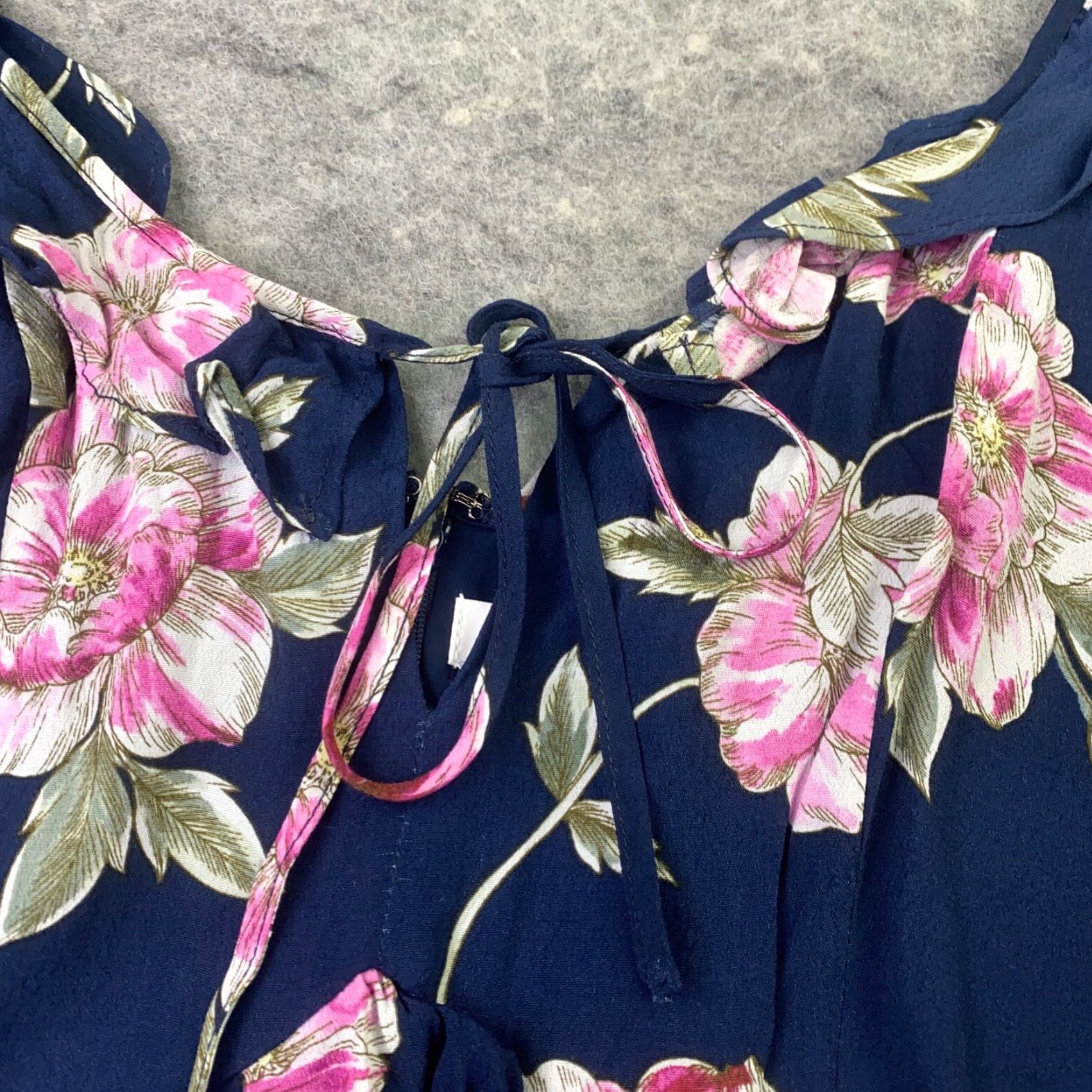 Vintage CUPCAKES AND CASHMERE Womens Mini Dress Size 4 Blue Floral Halter Casual Size S / US 4 / IT 40 - 5 Thumbnail