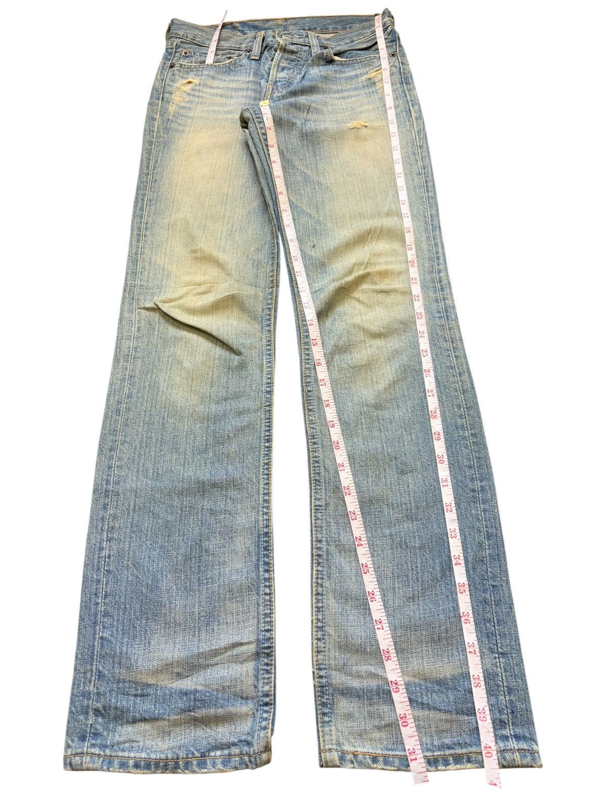 Levi's Vintage 90s Levis 501 Rusty Wash Distressed Jeans Size 27" / US 4 / IT 40 - 7 Thumbnail