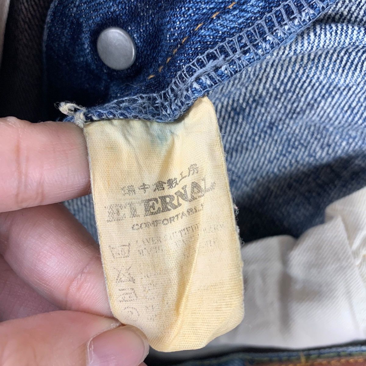 Eternal × Japanese Brand Vintage ETERNAL distressed blue jeans Size US 34 / EU 50 - 21 Thumbnail