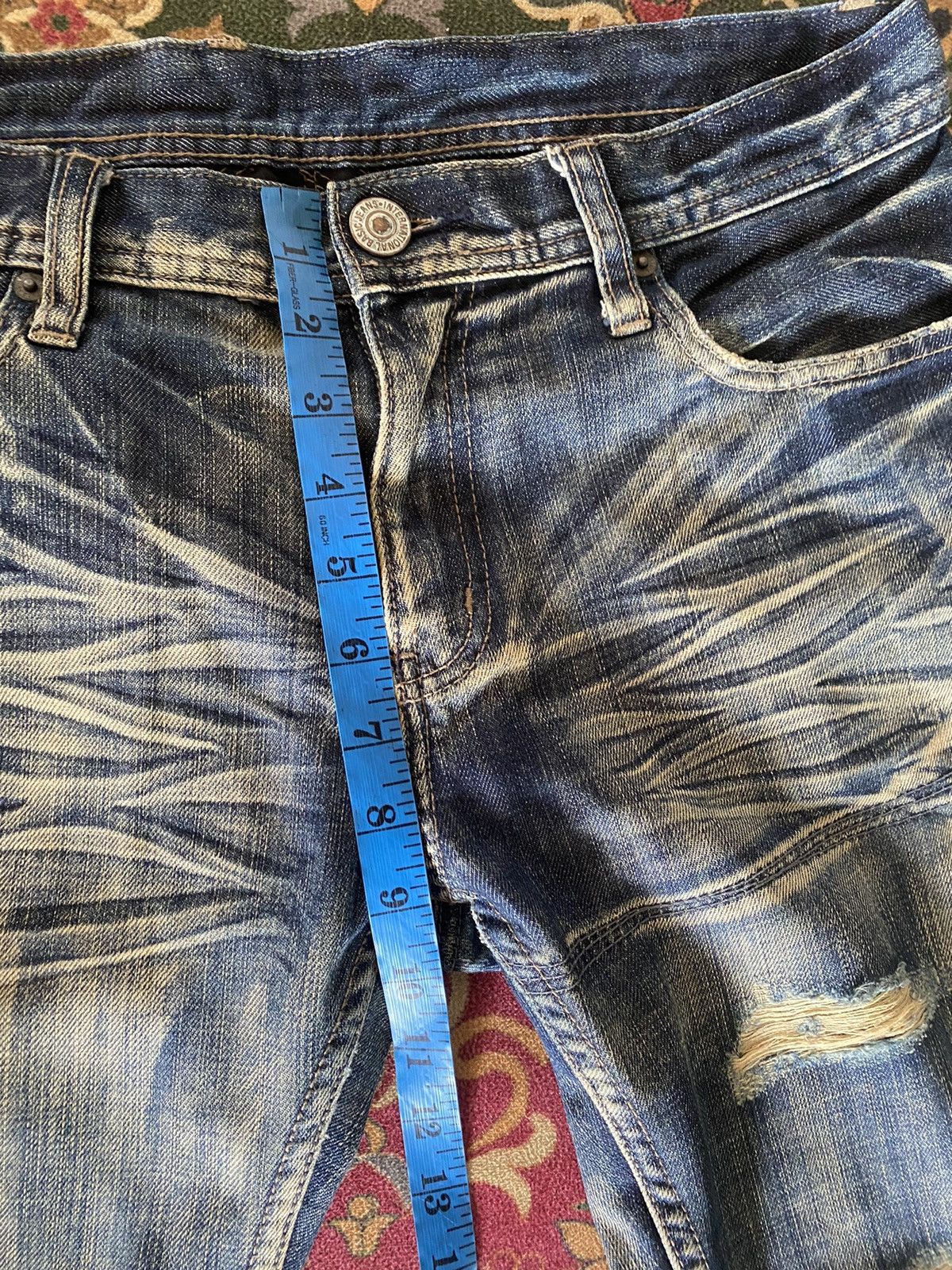 Japanese Brand 🔥RARE🔥Vintage EDGE RUPERT Slimfit Distressed Denim Size US 34 / EU 50 - 15 Thumbnail