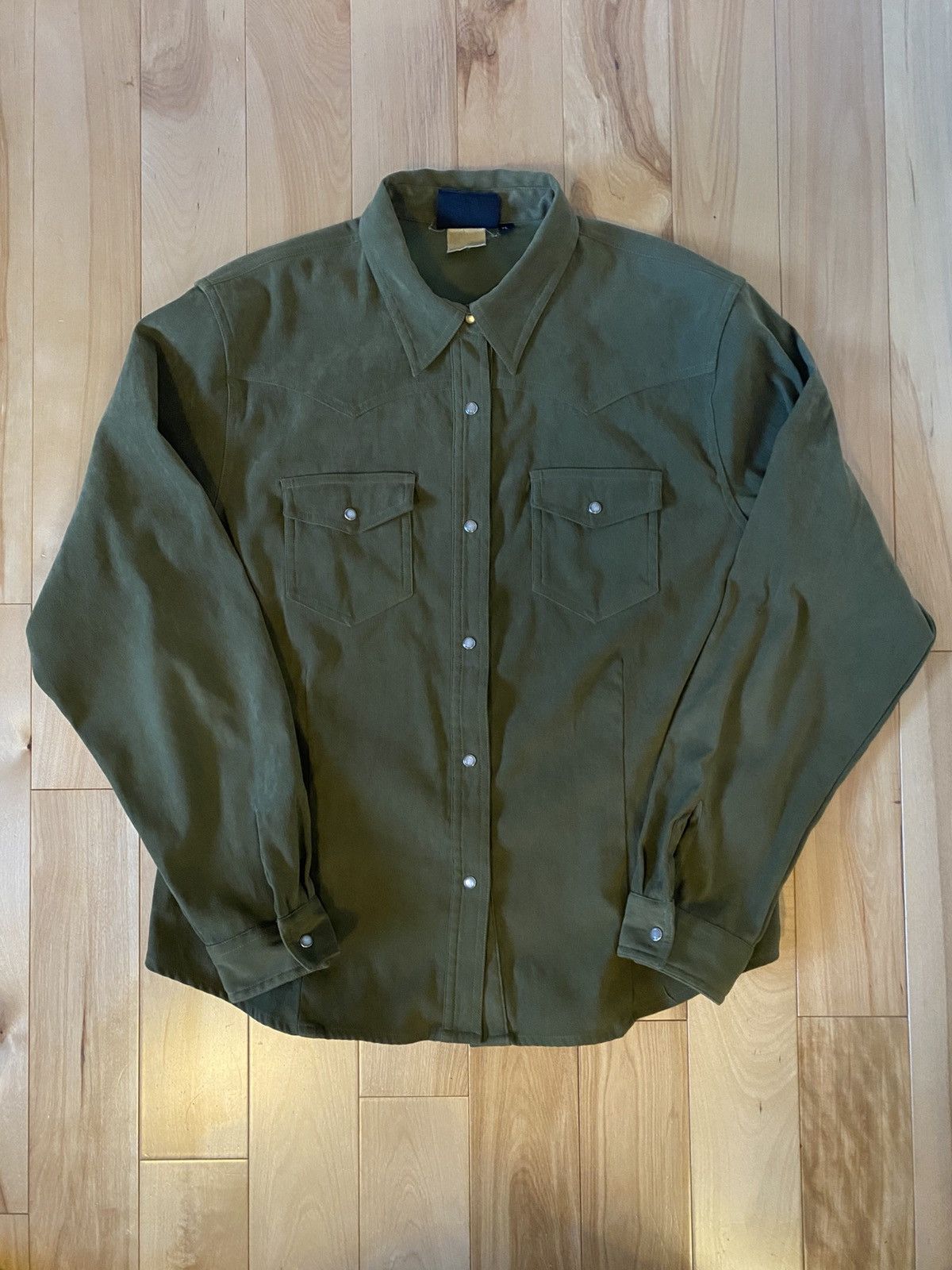 Vintage 70s-80s Roper Faux Suede Western Snap Shirt