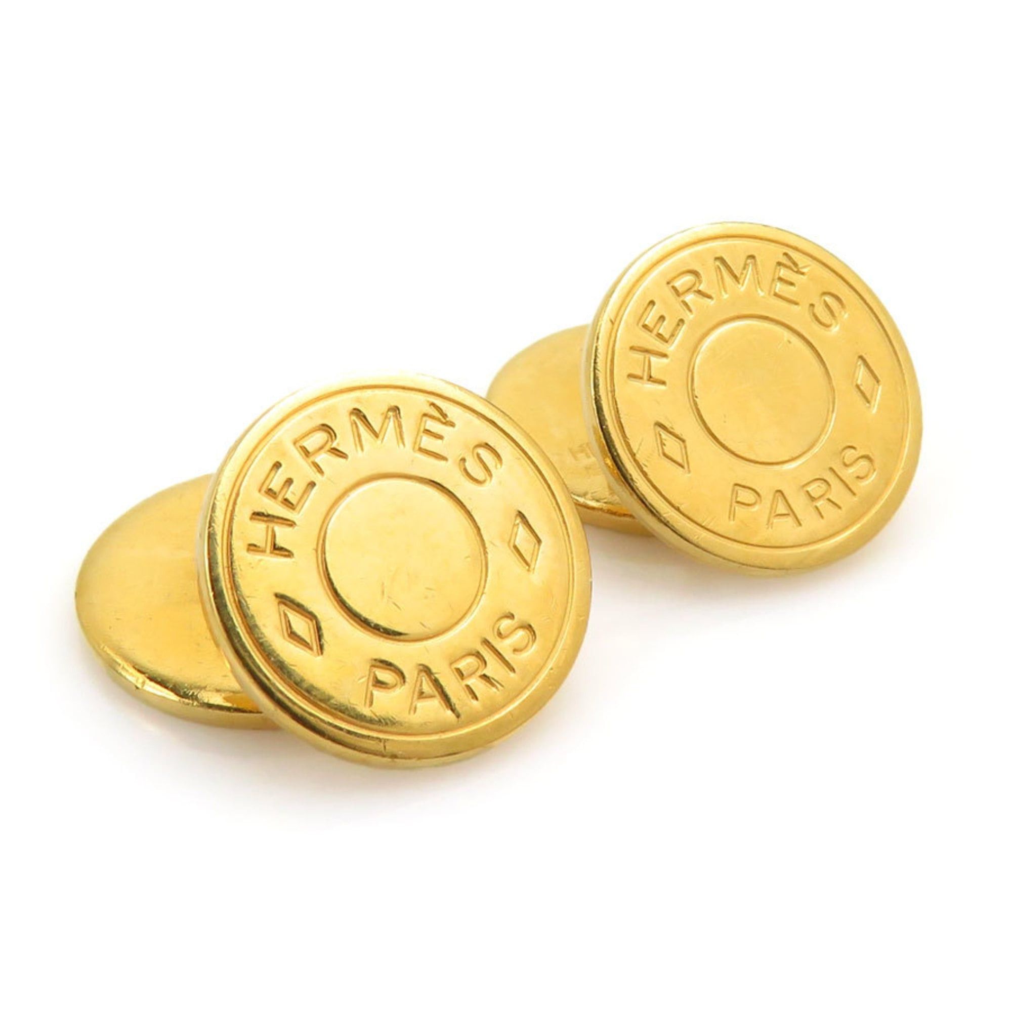 Hermes Hermes Hermès Serie Metal Gold Cufflinks for Men r10997a Size ONE SIZE - 1 Thumbnail