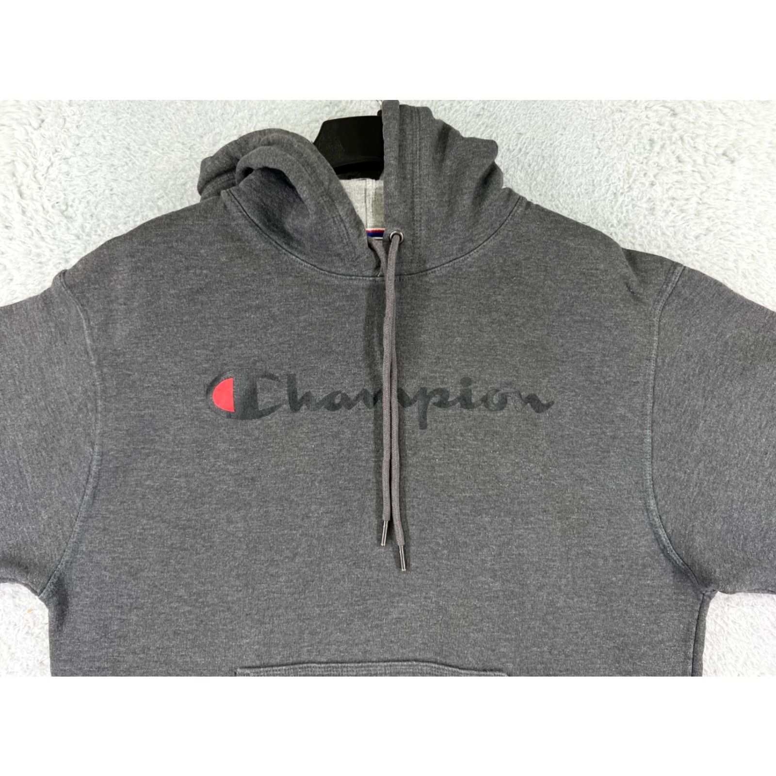 Champion VINTAGE Champion Hoodie Womens Medium Gray Pullover Long Sleeve Cotton Blend with Pockets USA Size M / US 6-8 / IT 42-44 - 7 Thumbnail