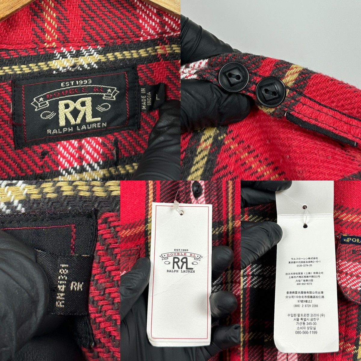 Polo Ralph Lauren RRL Ralph Lauren Double RL Plaid Flannel Long Sleeve Shirt Size US L / EU 52-54 / 3 - 23 Thumbnail