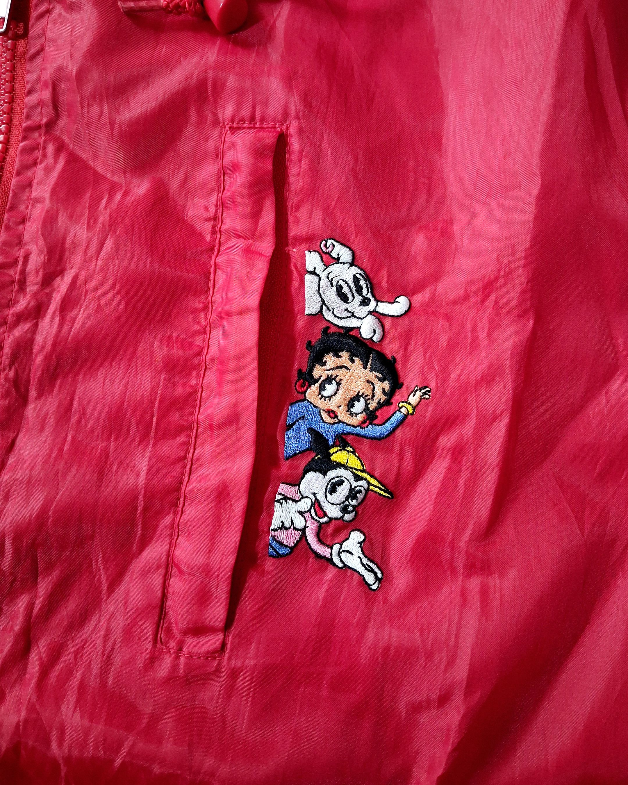Vintage BETTY BOOP WINDBREAKER HOODED JACKET Size L / US 10 / IT 46 - 2 Thumbnail