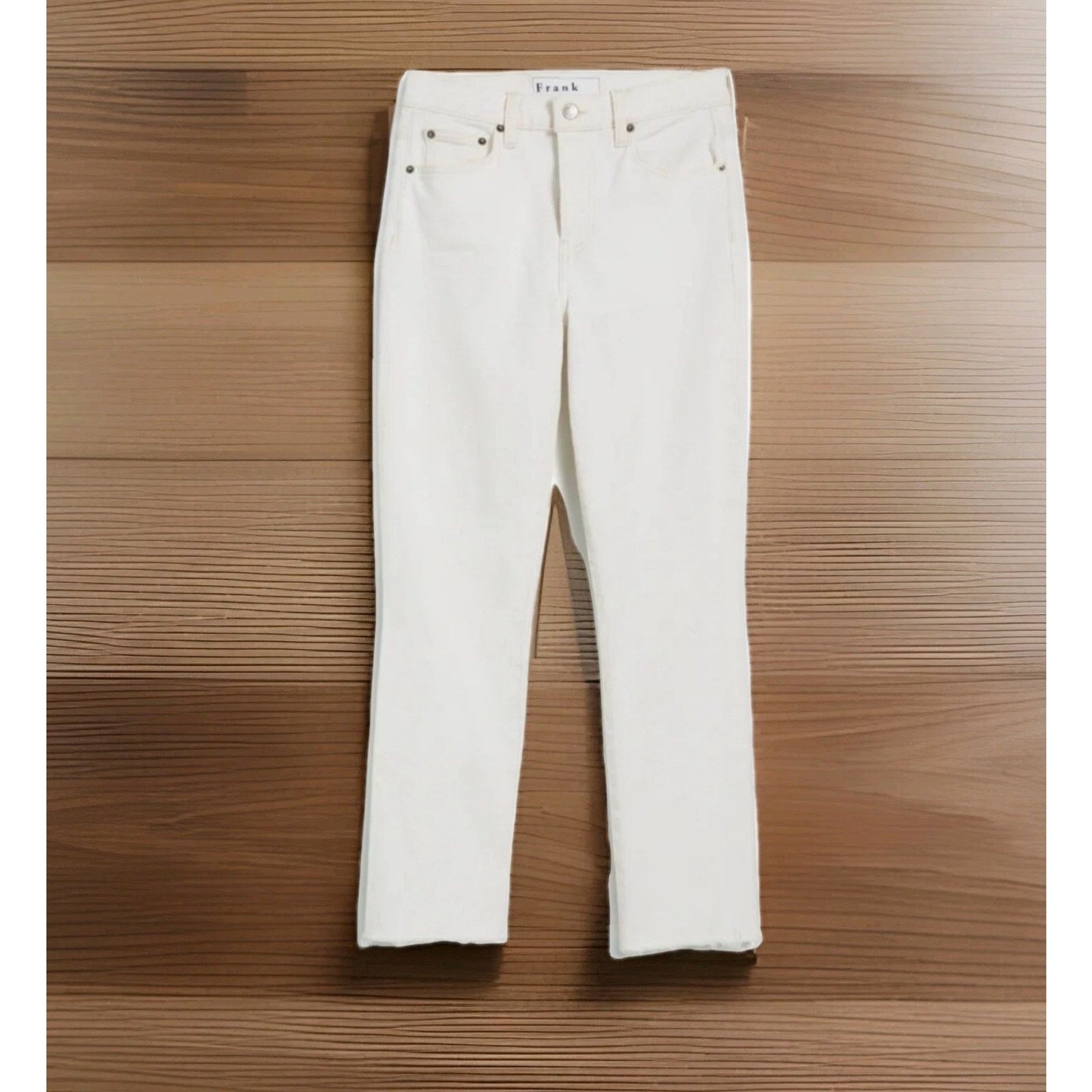 Frank & Eileen FRANK & EILEEN CORK Everyday Optic Button Fly Crop Raw Hem Size 27" / US 4 / IT 40 - 5 Thumbnail