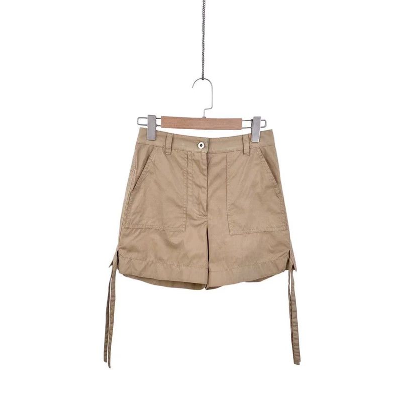 Loewe LOEWE Brown leather logo shorts Size 42" / US 20 - 1 Thumbnail
