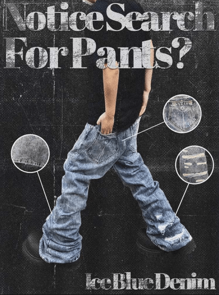 Other Y2K Blue Washed Destroyed Wide Leg jeans Size US 34 / EU 50 - 3 Thumbnail