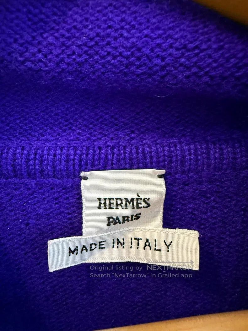 Hermes Hermes Pig nose ice cream cashmere hooded sweater Size XS / US 0-2 / IT 36-38 - 6 Thumbnail