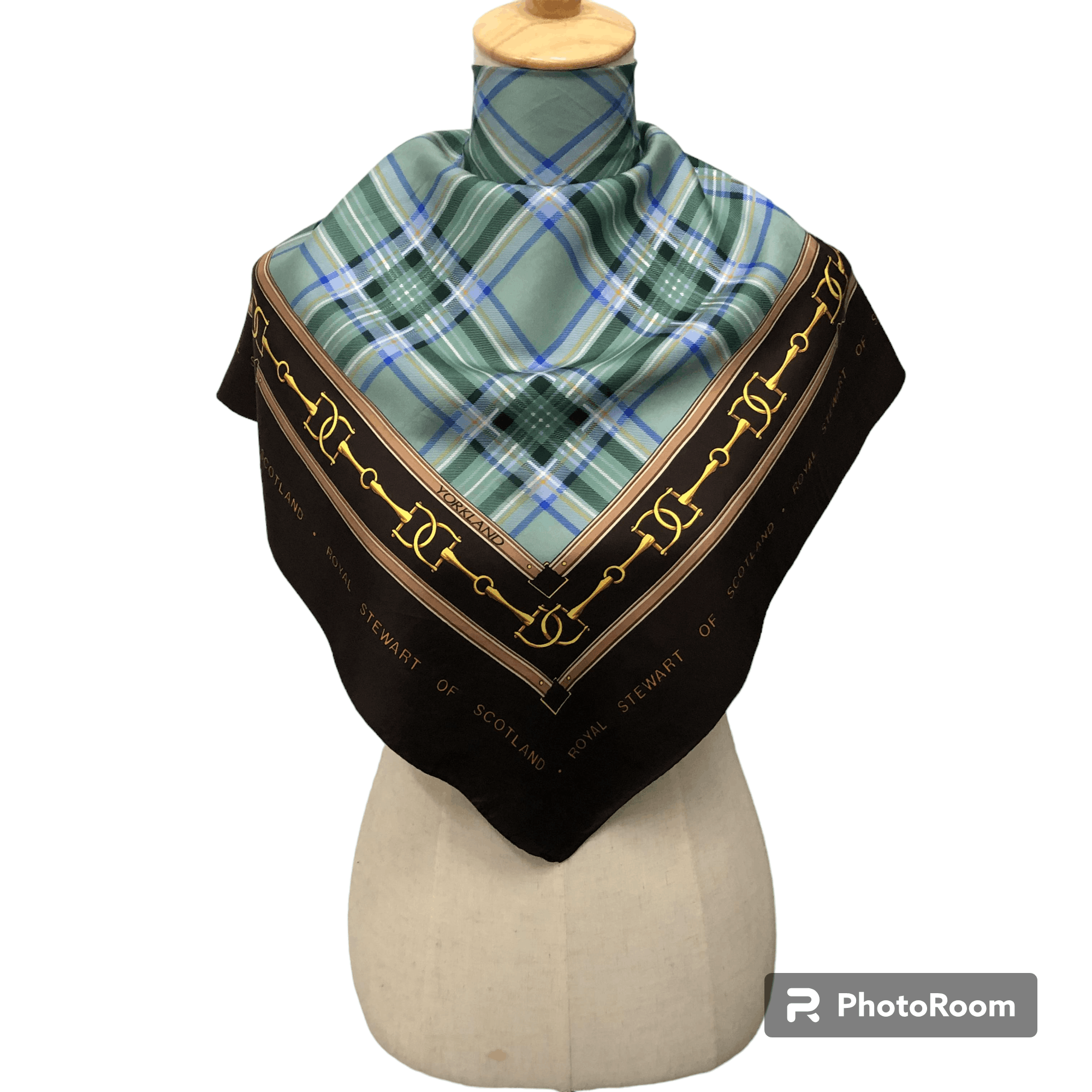 Japanese Brand Yorkland Tartan Silk Scarf M380 Size ONE SIZE - 1 Thumbnail