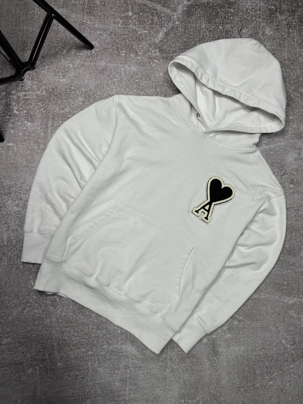AMI AMI Paris Alexandre Mattiussi Big Heart Logo Hoodie White Size US S / EU 44-46 / 1 - 1 Thumbnail