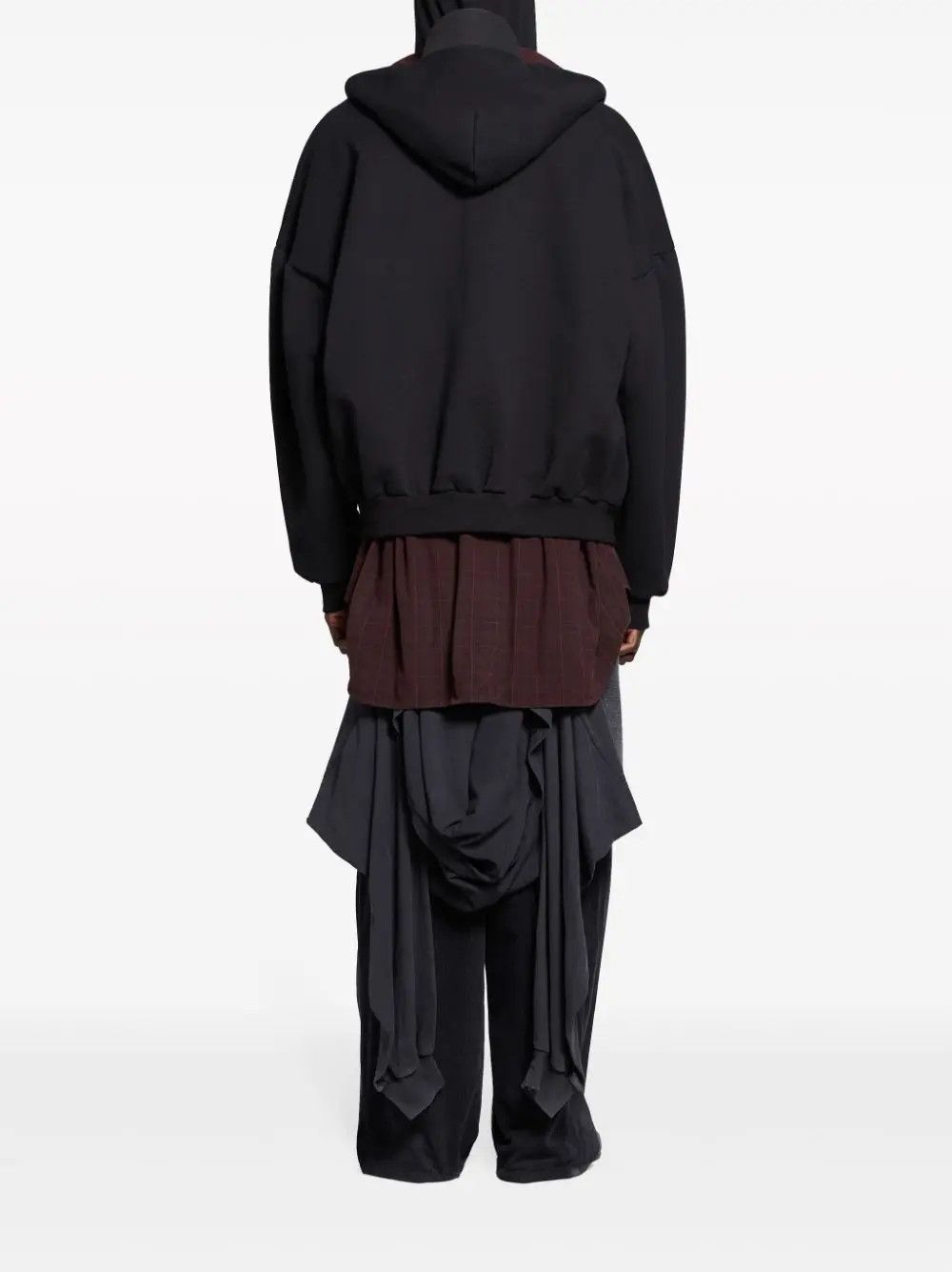 Balenciaga o1w1db10625 Unity Sports Icon Layered Hoodie in Black Size US L / EU 52-54 / 3 - 3 Thumbnail