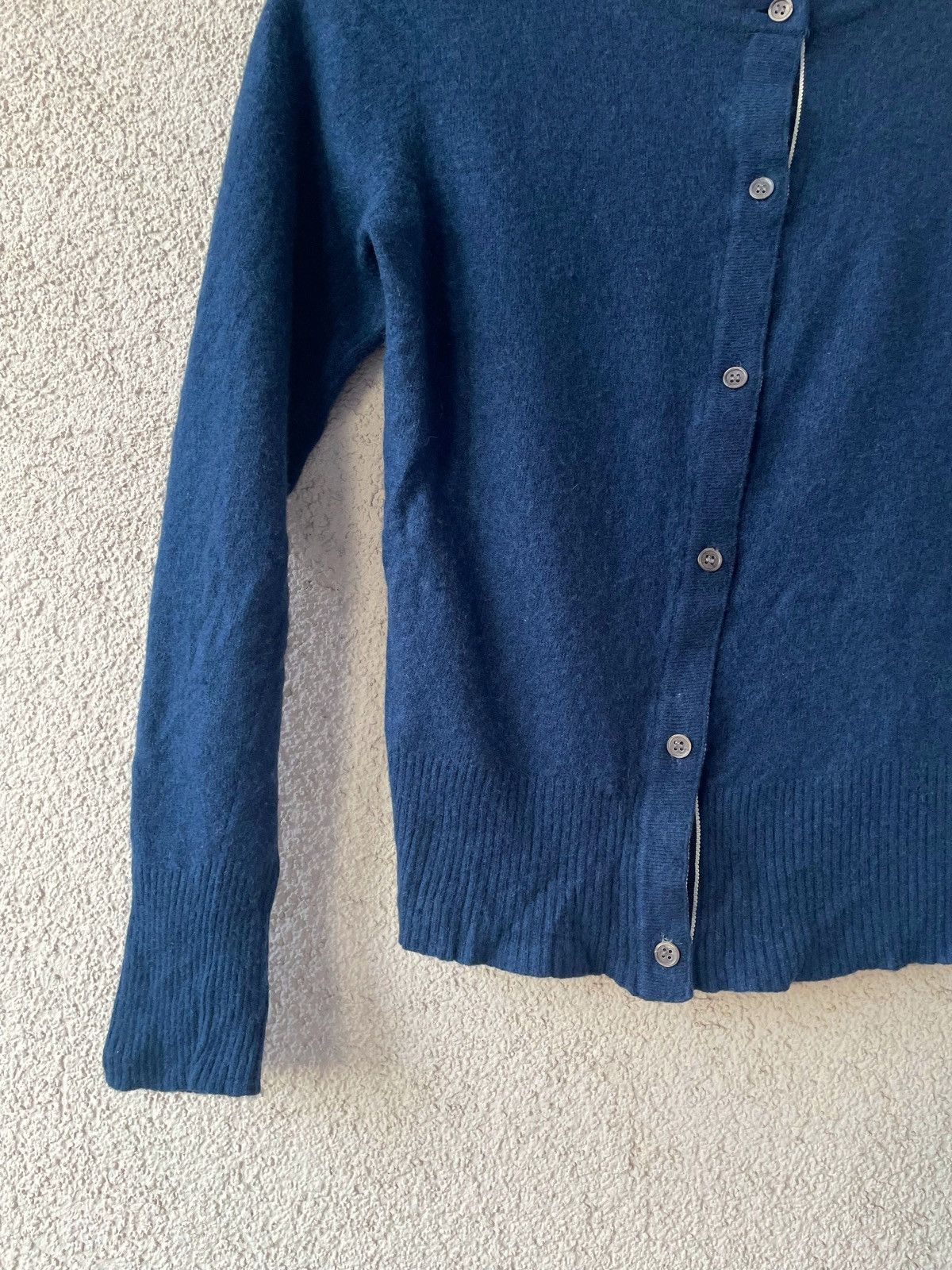 Thom Browne Thom Browne Blue Merino Wool Warm Cardigan Size M Stripe Arm Size M / US 6-8 / IT 42-44 - 3 Thumbnail
