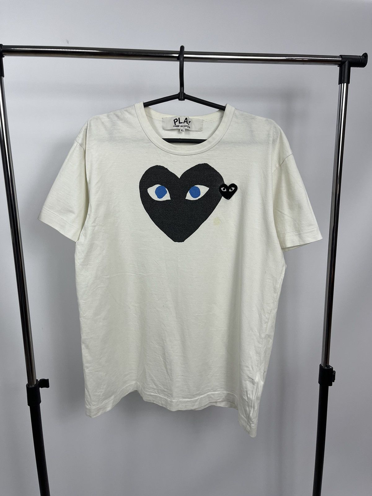 Comme Des Garcons PLAY Black Heart Big Logo T-Shirt Size XL