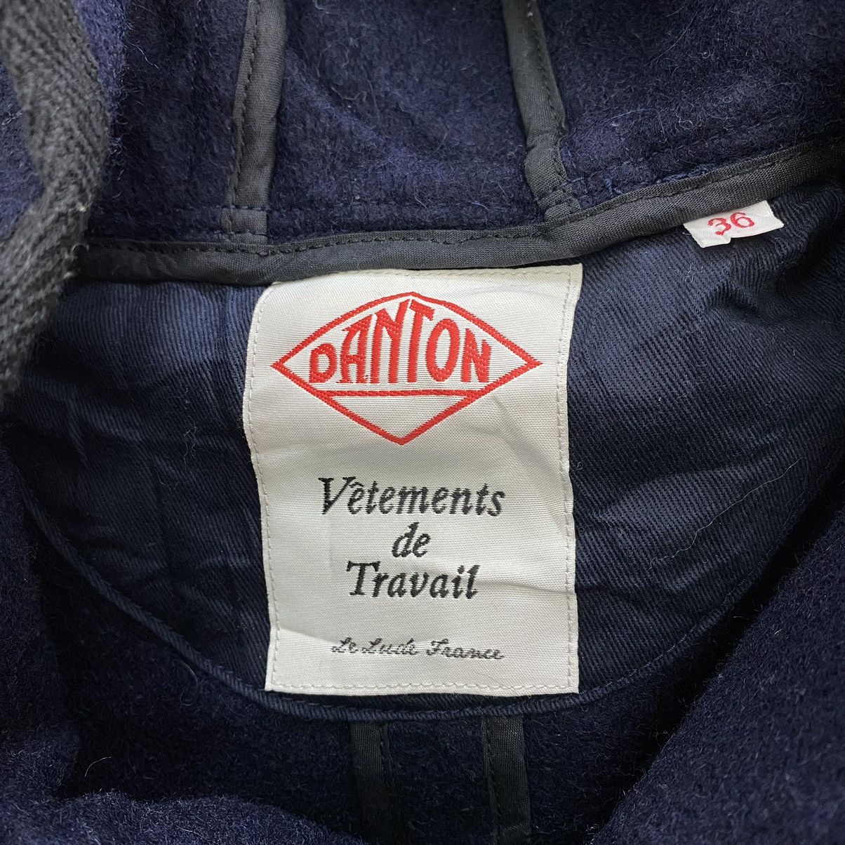 Danton × Vintage Vintage DANTON VETEMENTS De TRAVAIL Wool Hooded Coat Size US S / EU 44-46 / 1 - 3 Thumbnail