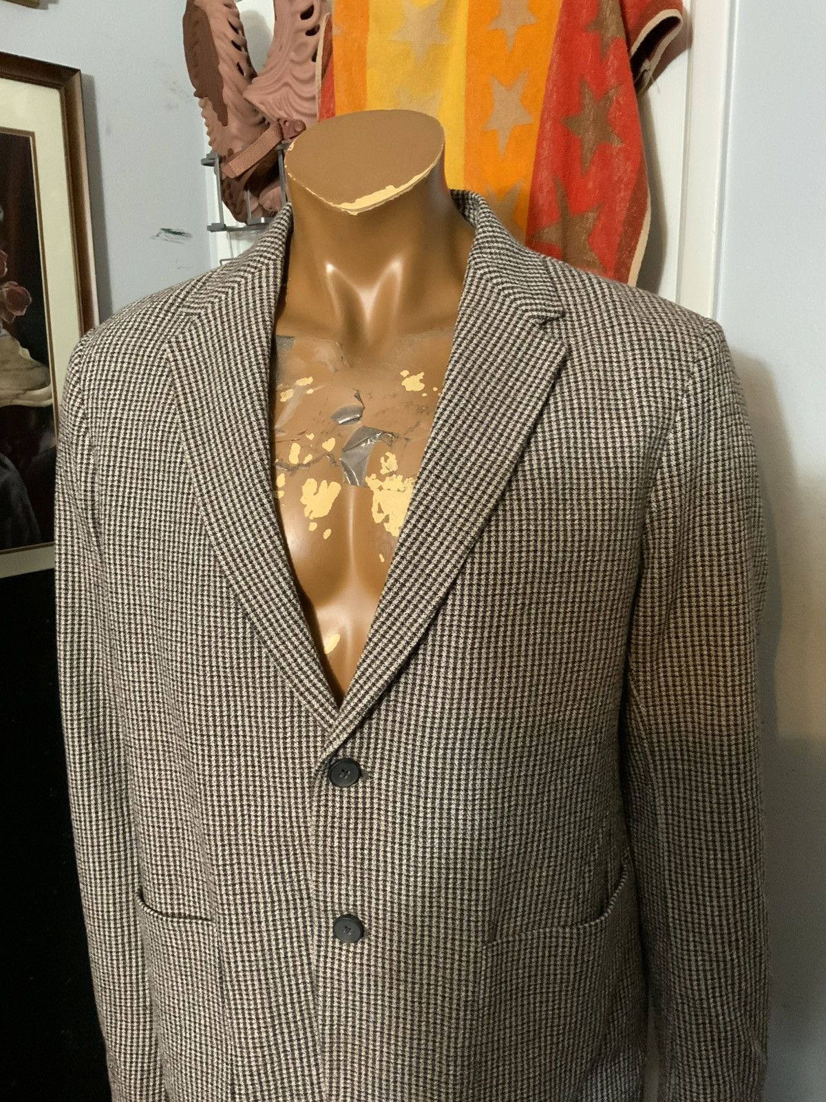 Zara Zara Man Relaxed Fit Houndstooth Sportscoat Blazer Jacket Size US XL / EU 56 / 4 - 10 Thumbnail