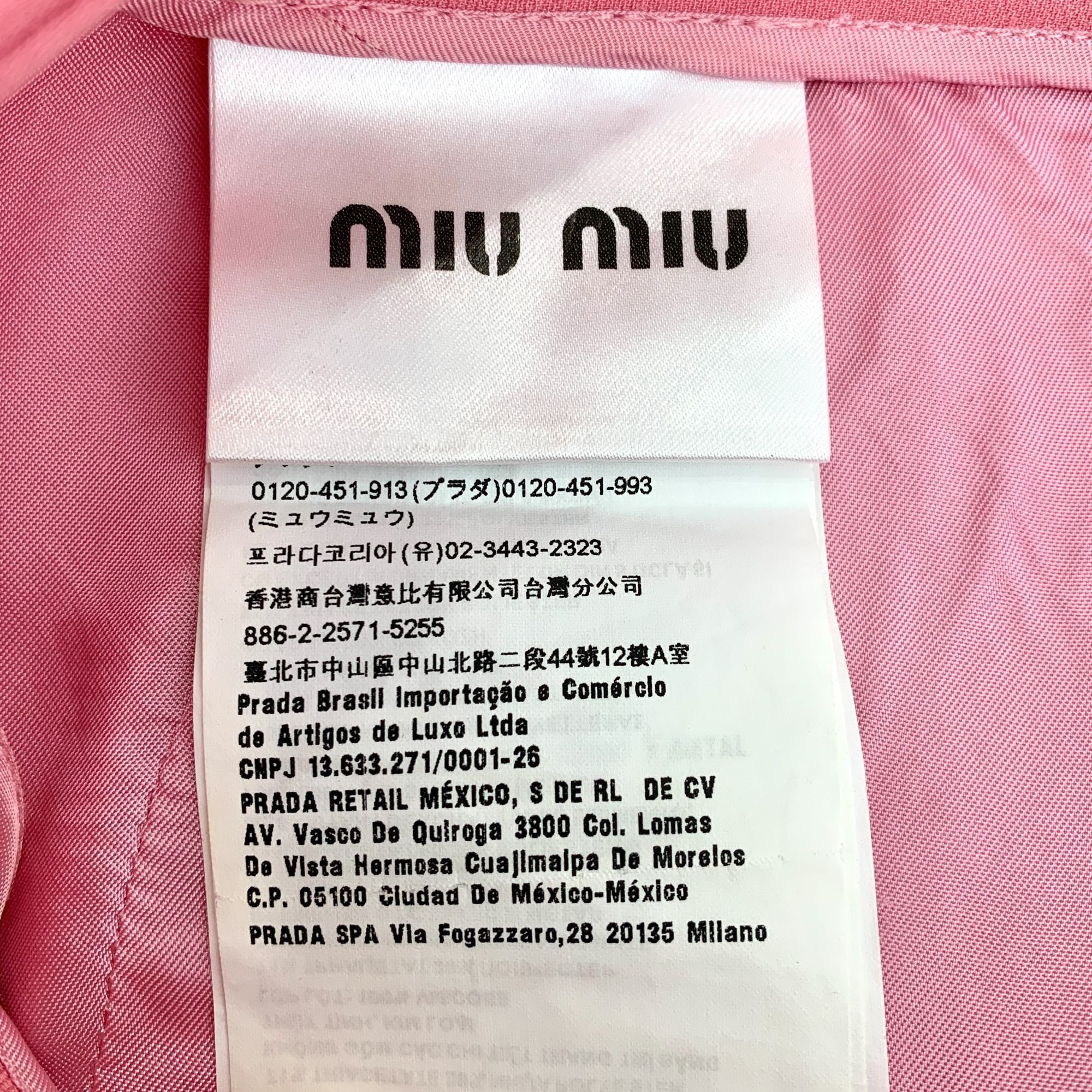Miu Miu Miu Miu Pink Rhinestone-Trimmed Casual Skirt (Size M) Size 40" / US 18 - 5 Thumbnail