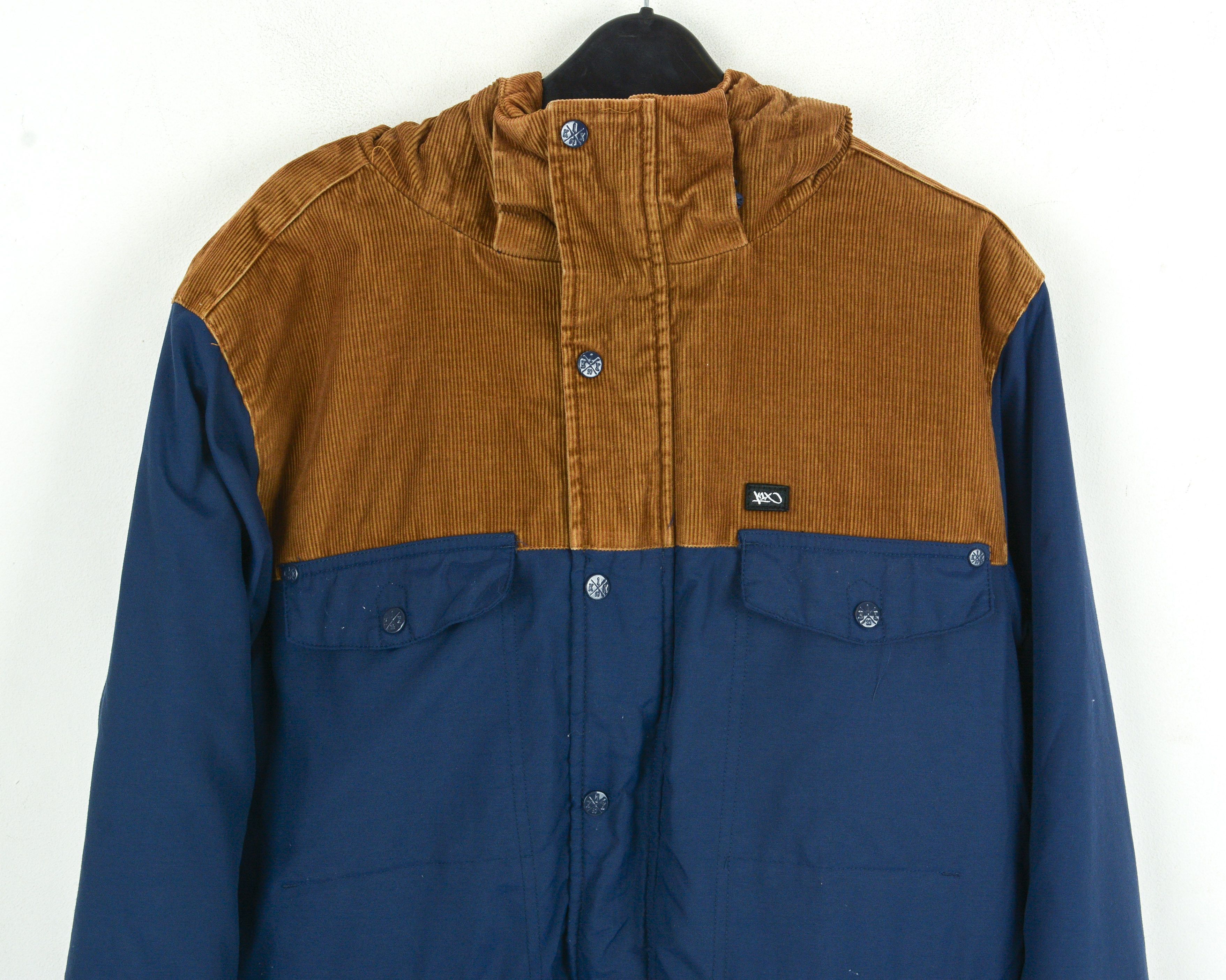 K1X Streetwear Parka L Jacket Coat Cord Nylon Hooded Corduroy Size US L / EU 52-54 / 3 - 4 Thumbnail