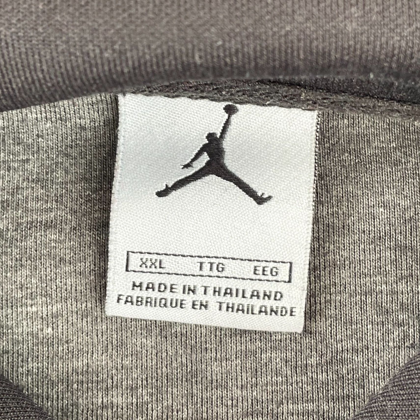Jordan Brand VINTAGE Nike Air Jordan Jacket Men 2XL Black Full Zip Hooded SpellOut Logo Long Sleeve Size US XXL / EU 58 / 5 - 2 Thumbnail
