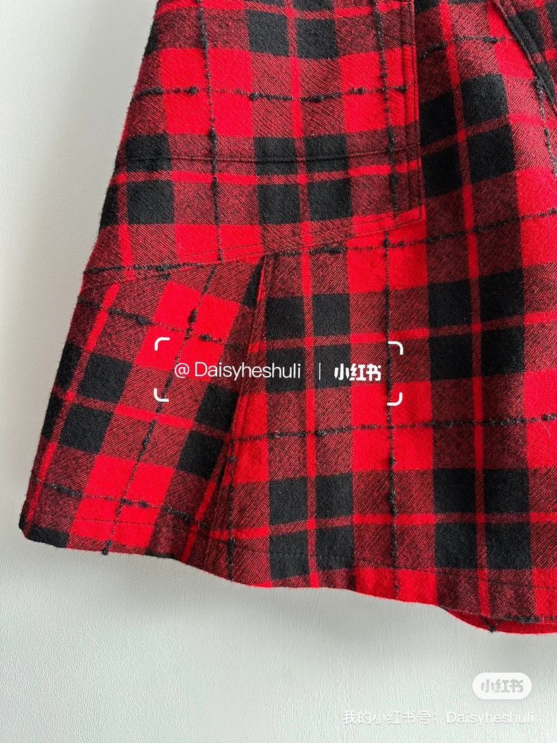Comme des Garcons Comme Des Garcons Plaid Wool Irregular Skirt Size 24" / US 00 / IT 34 - 4 Thumbnail
