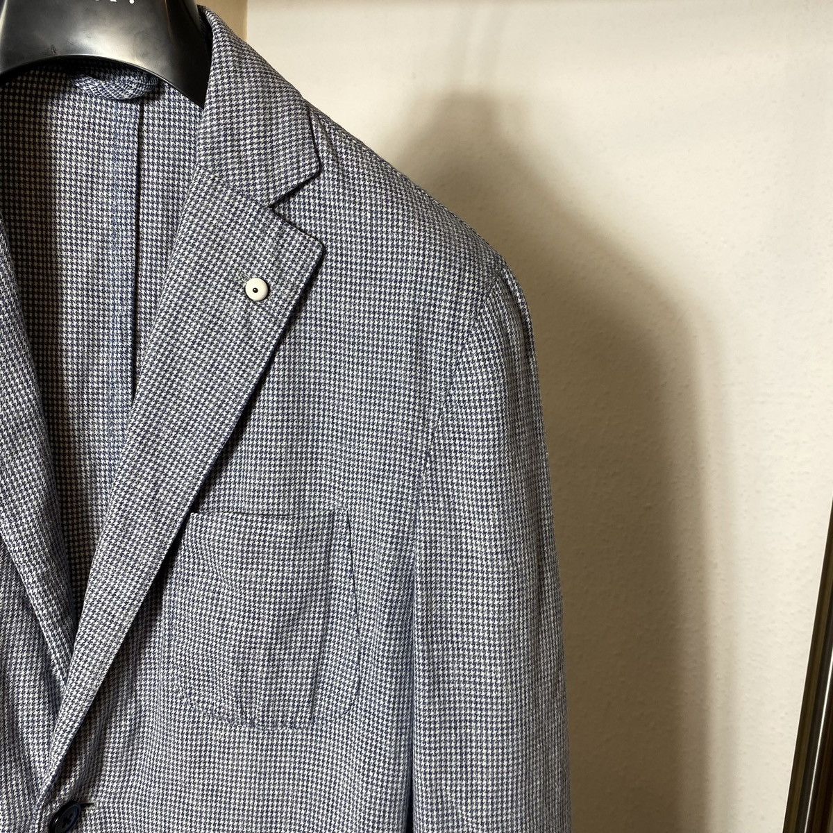 L.B.M. 1911 Linen & Nylon Blazef L.B.M 1911 blau mens Size 48R - 5 Thumbnail
