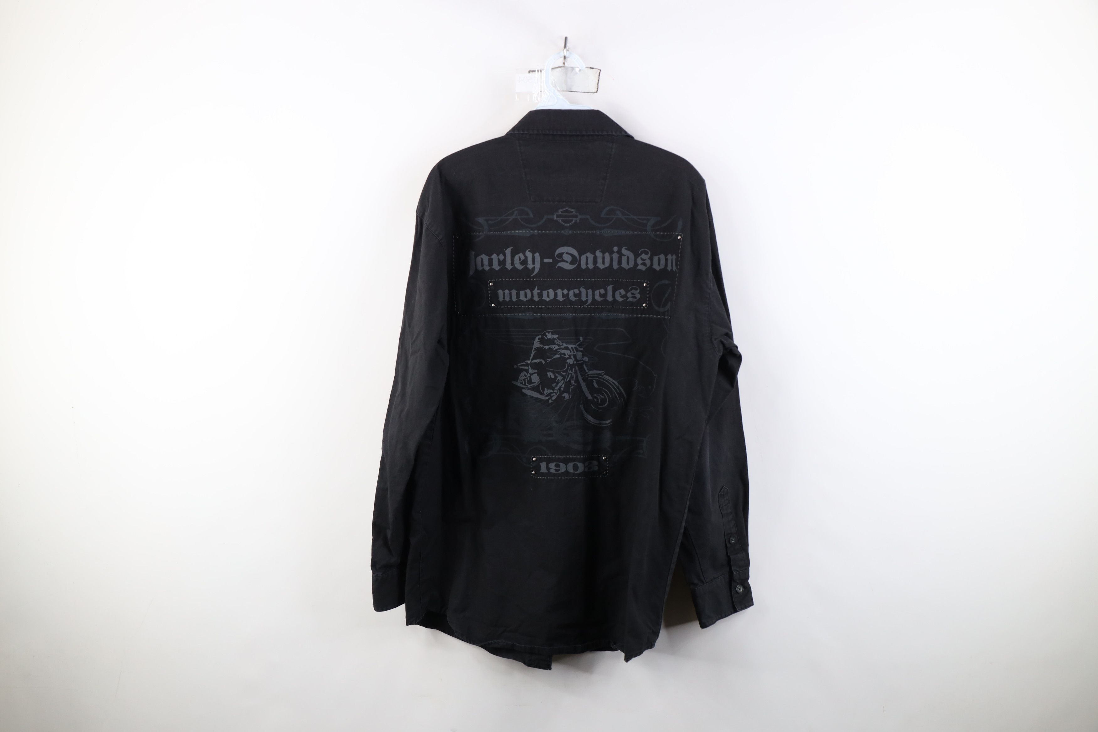 Harley Davidson Vintage Harley Davidson Spell Out Collared Button Shirt Size US M / EU 48-50 / 2 - 14 Thumbnail
