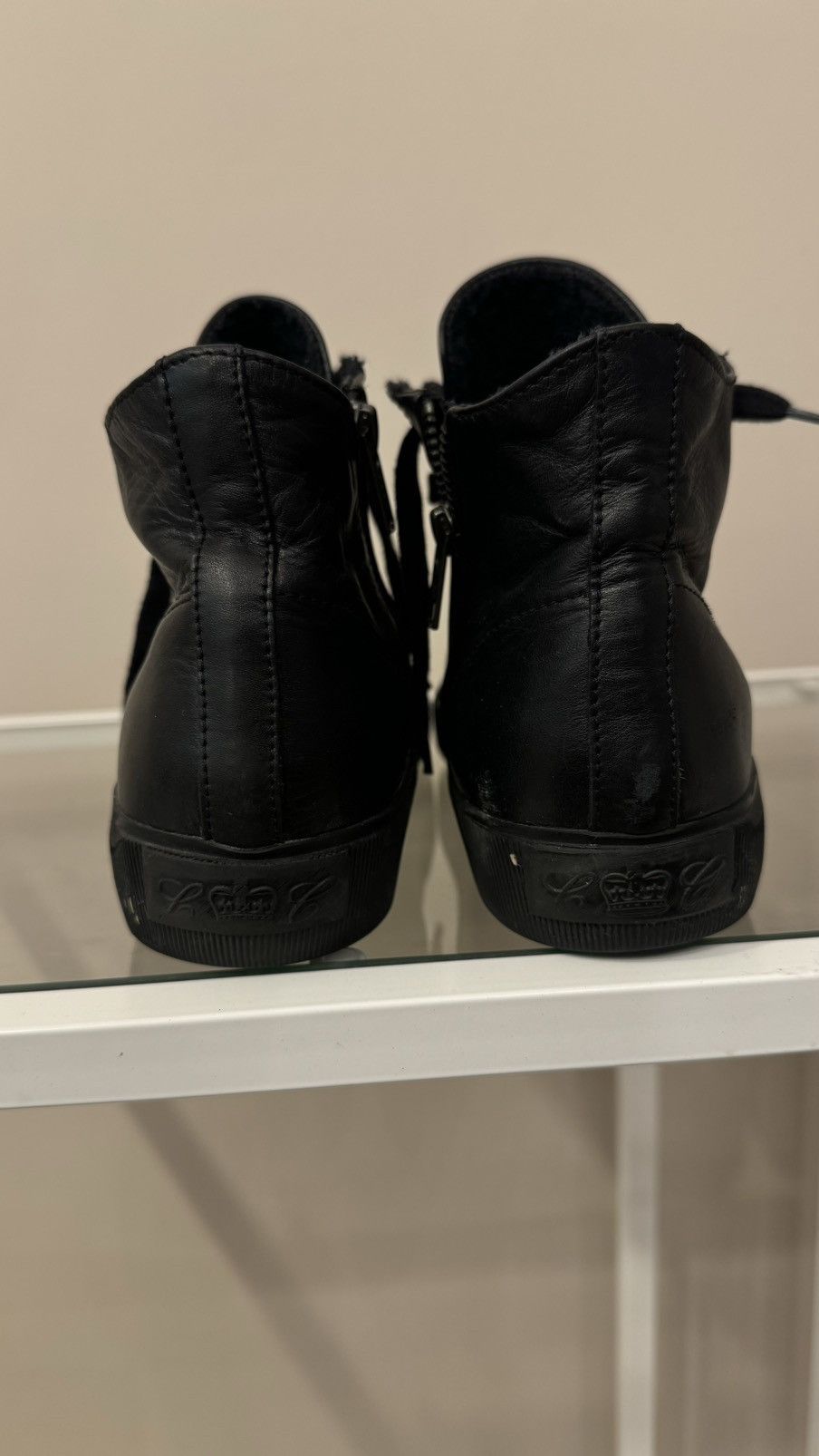 Leather Crown Leather Crown leather sneakers lace up luxury shoes buty Size US 8 / IT 38 - 5 Thumbnail