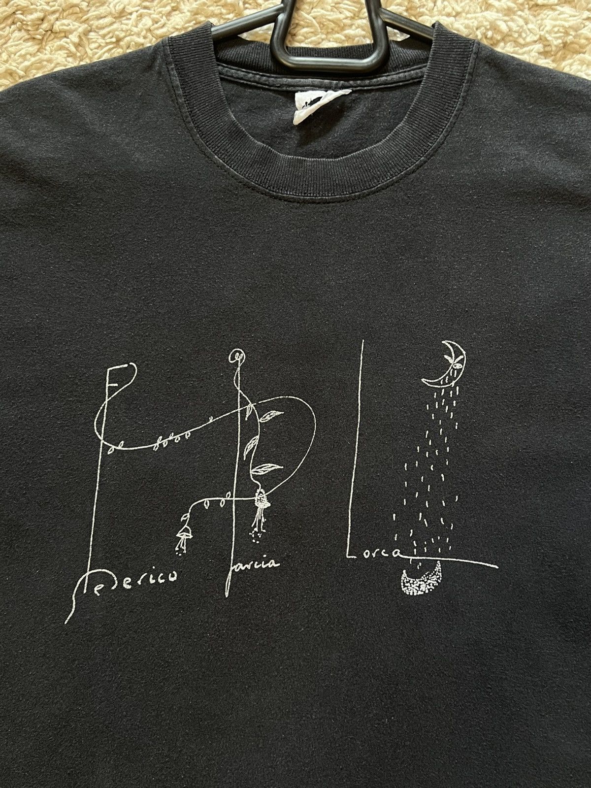 Vintage Vintage Federico Garcia Lorca black Art Tee very rare tee Size US L / EU 52-54 / 3 - 2 Thumbnail