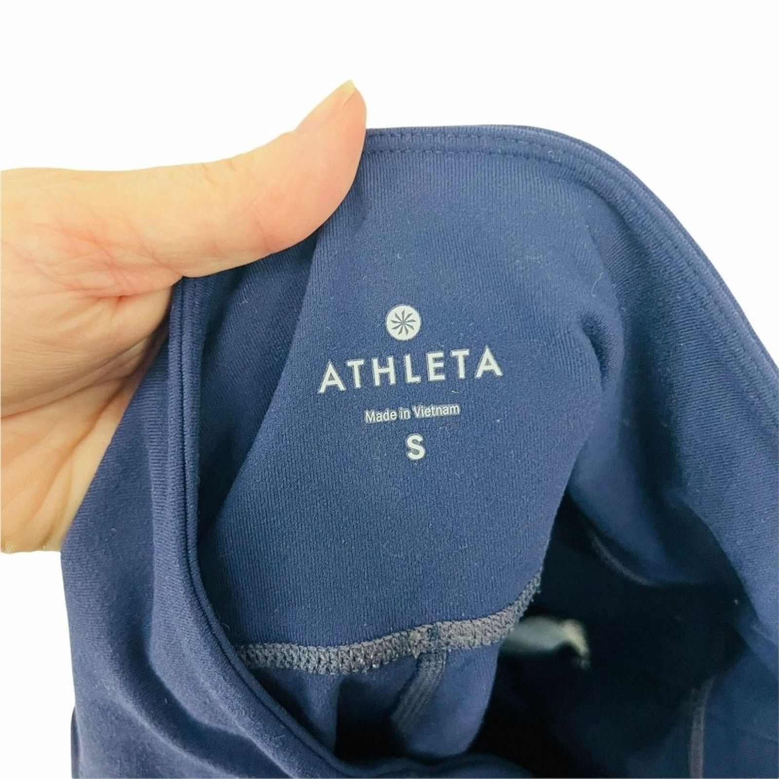 Athleta Athleta High Rise Chaturanga Tight Solid Blue Womens Small Size 26" / US 2 / IT 38 - 2 Thumbnail